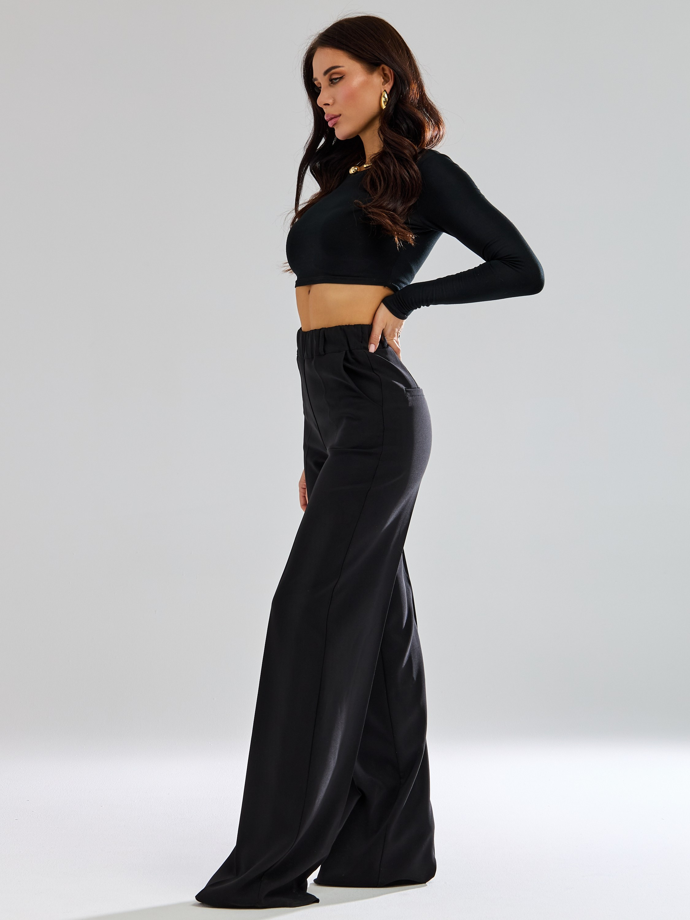 Брюки широкие из трикотажа. Главная