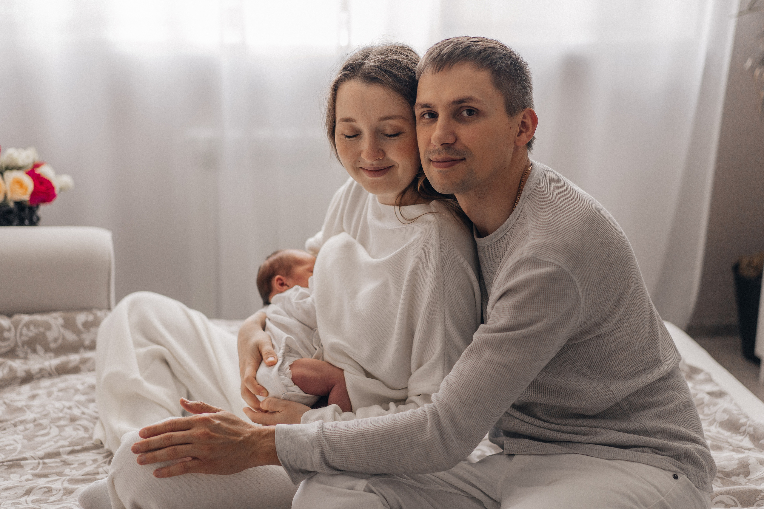 Полина и Андрей. Фотограф новорождённых малышей в Уфе