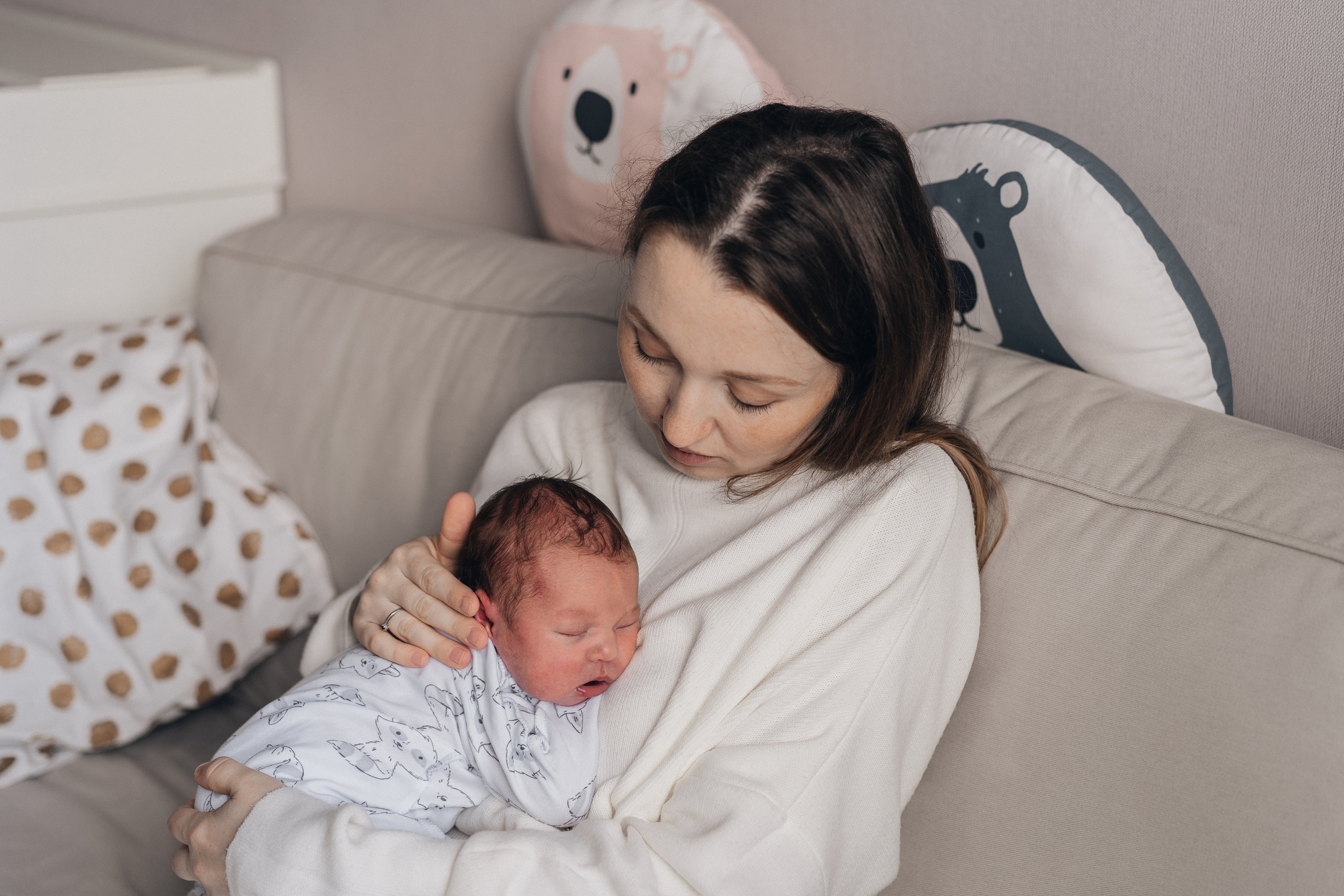 Полина и Андрей. Фотограф новорождённых малышей в Уфе