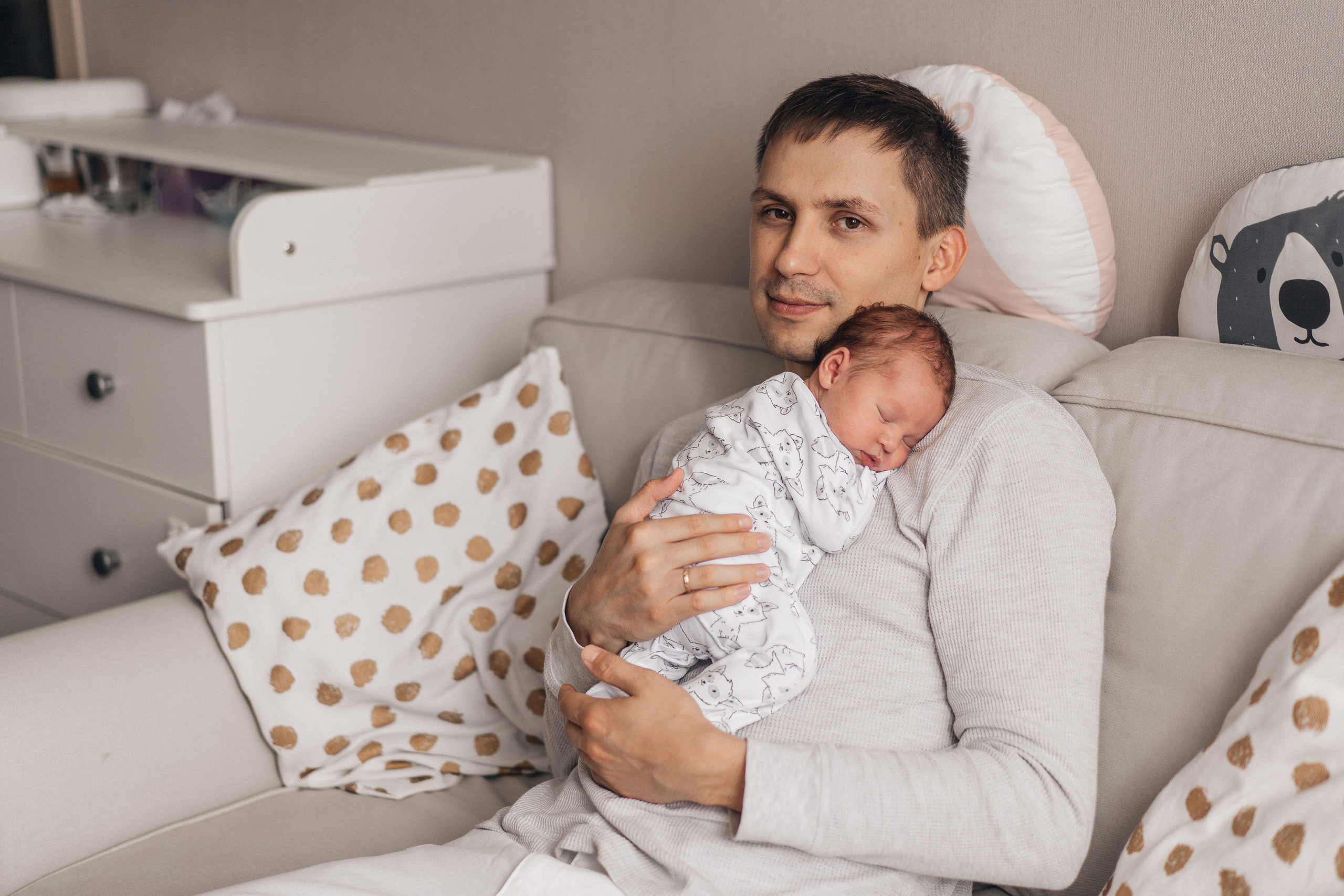 Полина и Андрей. Фотограф новорождённых малышей в Уфе