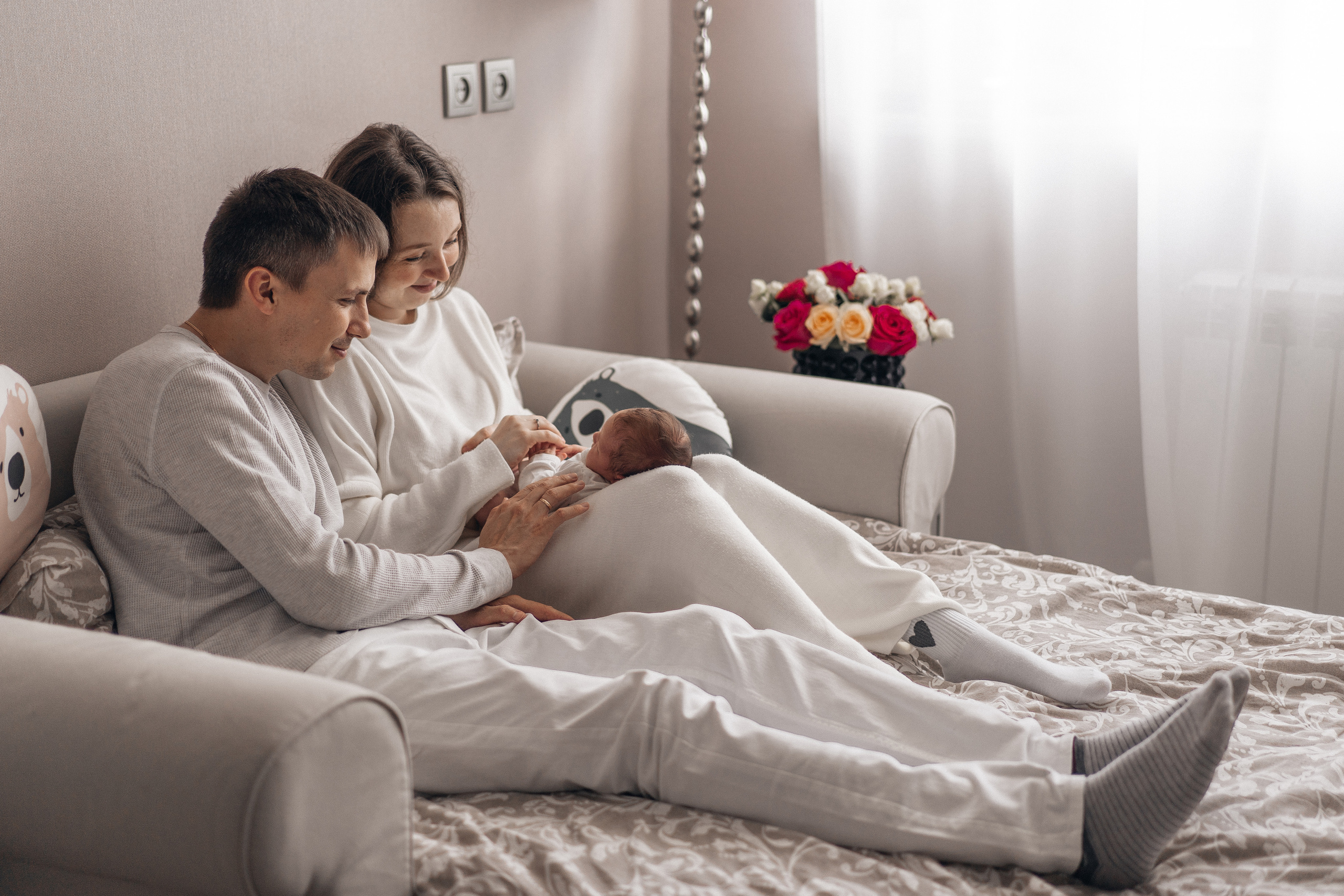 Полина и Андрей. Фотограф новорождённых малышей в Уфе