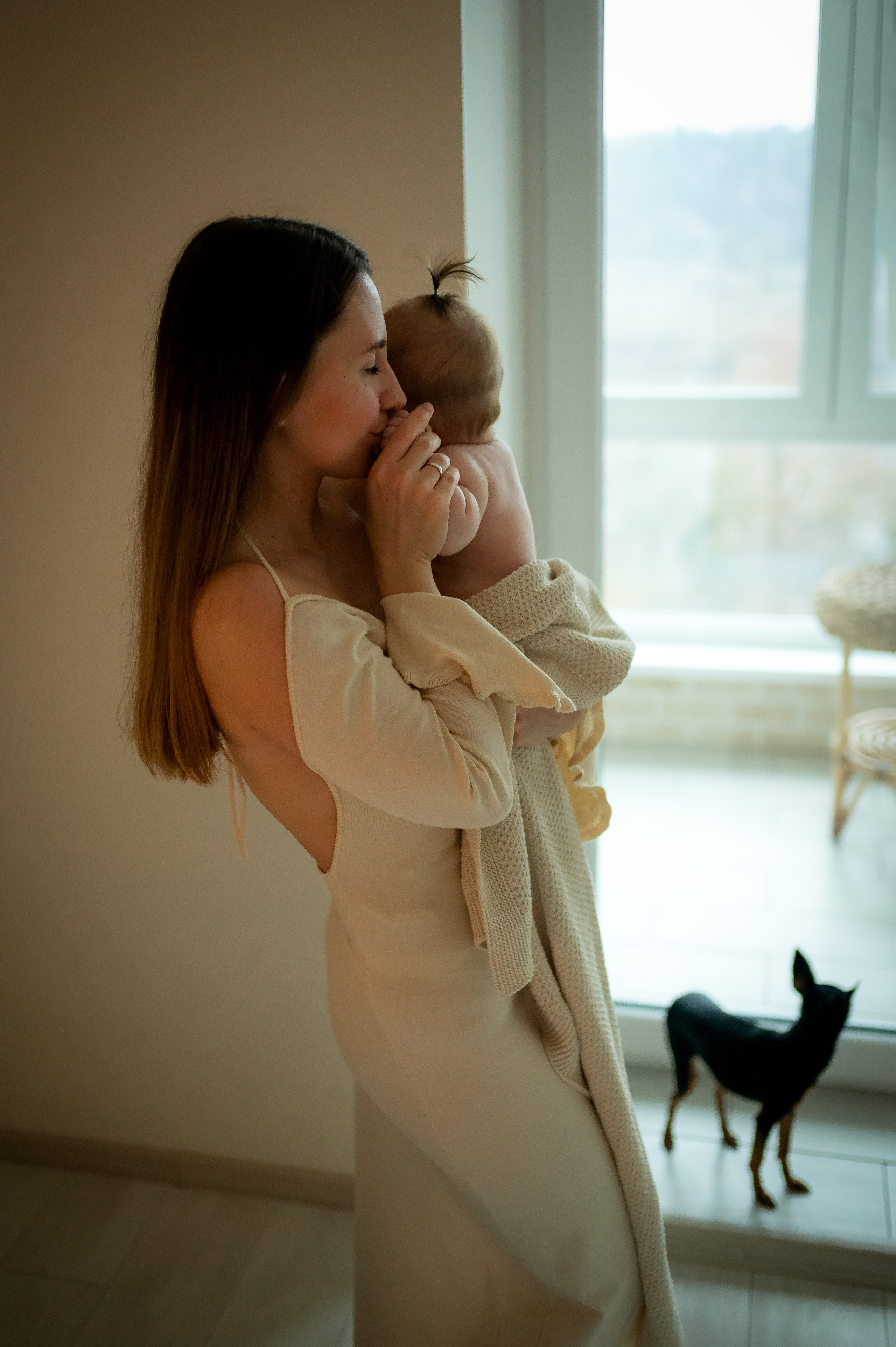 Родители с новорожденным малышом. Фотограф новорождённых, семейный, школьный в городе Калуге Евгения