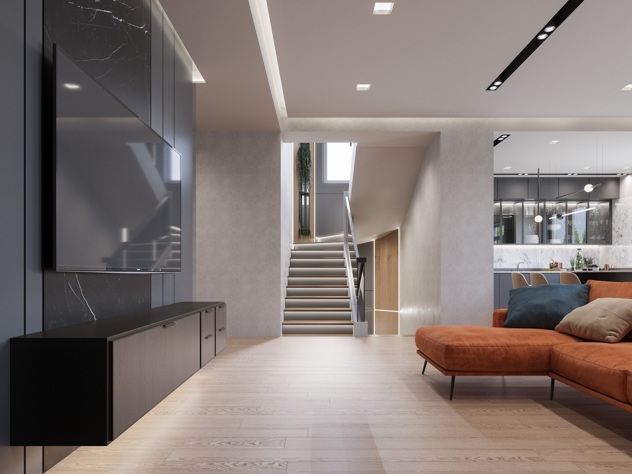 Проект Загородного Дома с 5 Детскими Комнатами | 3D Визуализация Современного Интерьера. Визуализатор интерьера в Москве | Брагин Кирилл