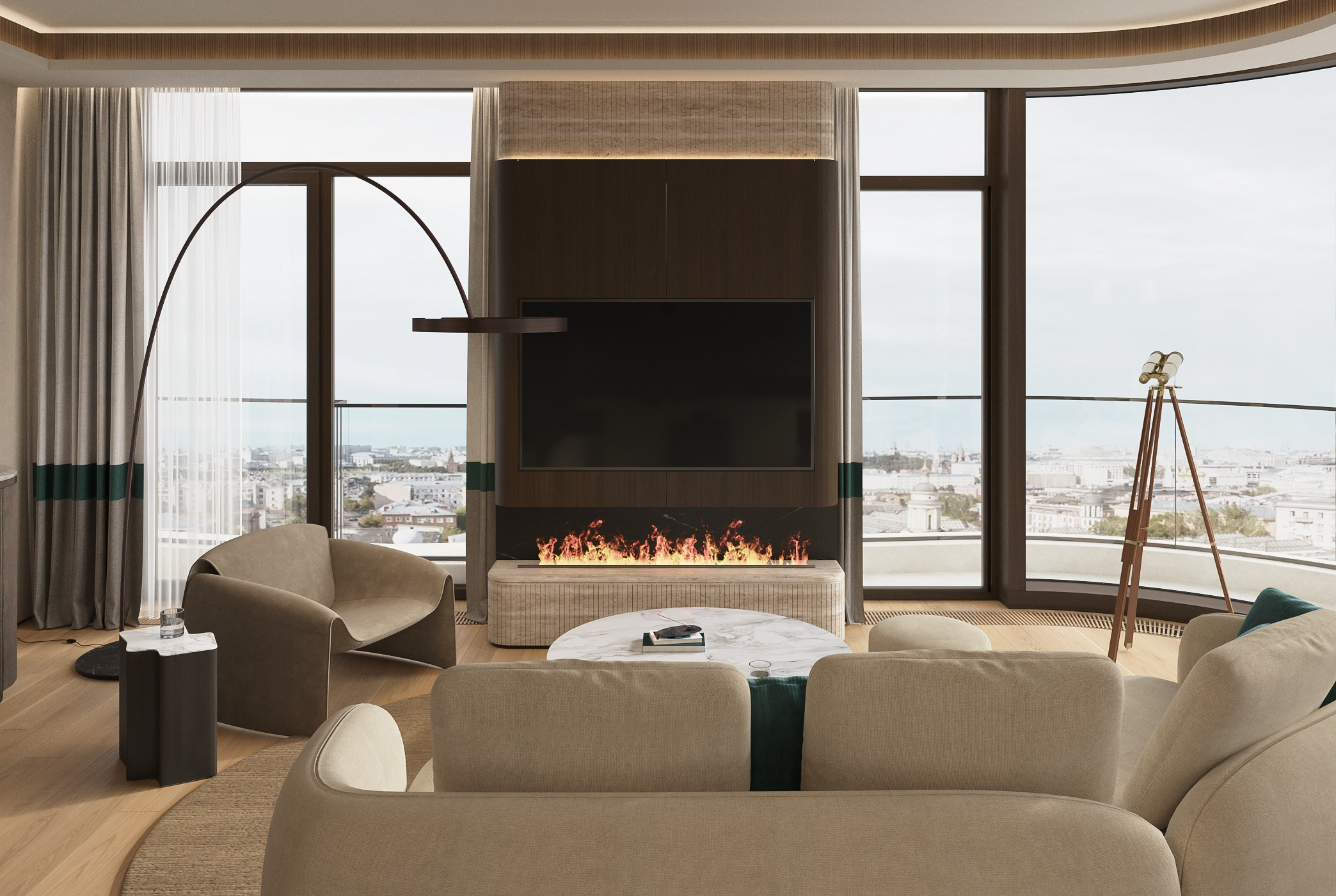 ЖК Лаврушинский. Дизайн The SQUARES. 3D визуализатор интерьеров Ксения Жарко