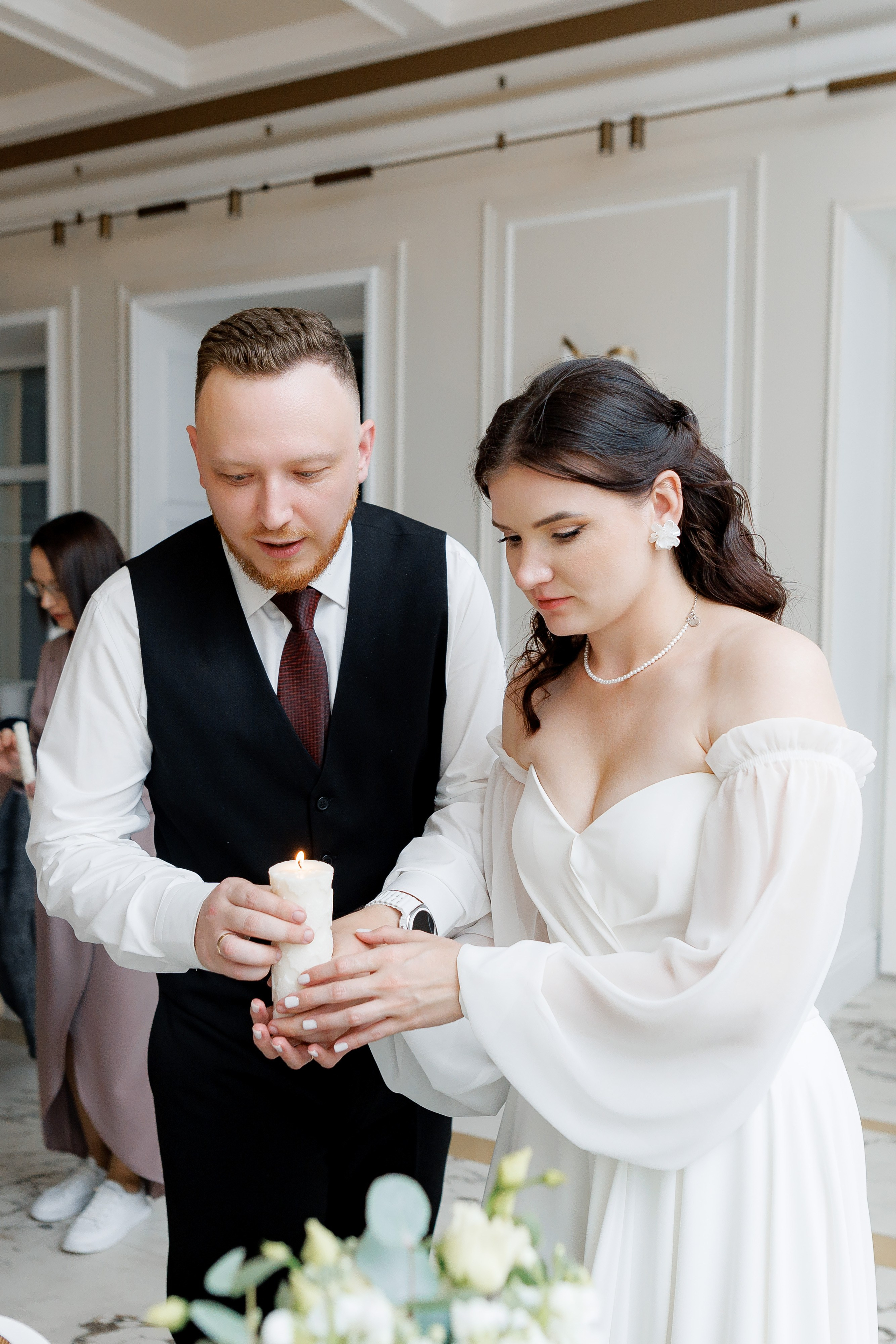 Свадебный банкет Полины и Ильи: волшебство в «Музыке и Времени». Свадебный фотограф Михаил Александров