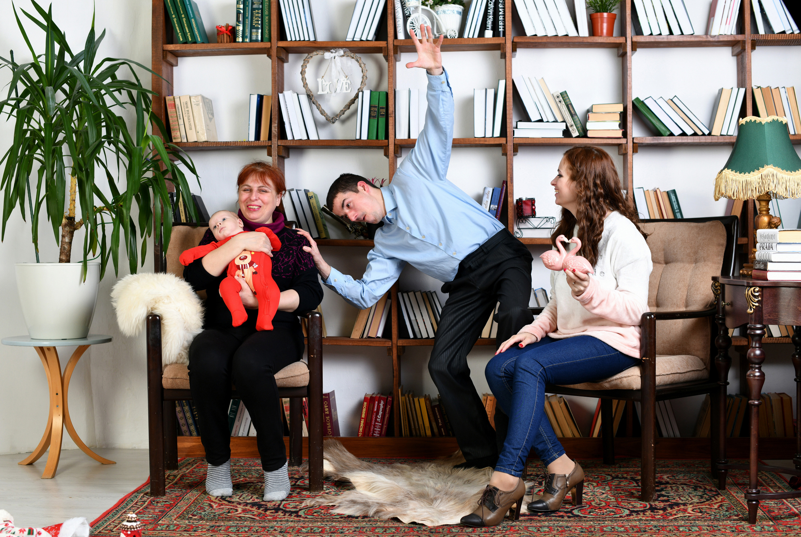 Ирина с семьей. Студия. Свадебный и портретный фотограф в Москве Галина Борисова