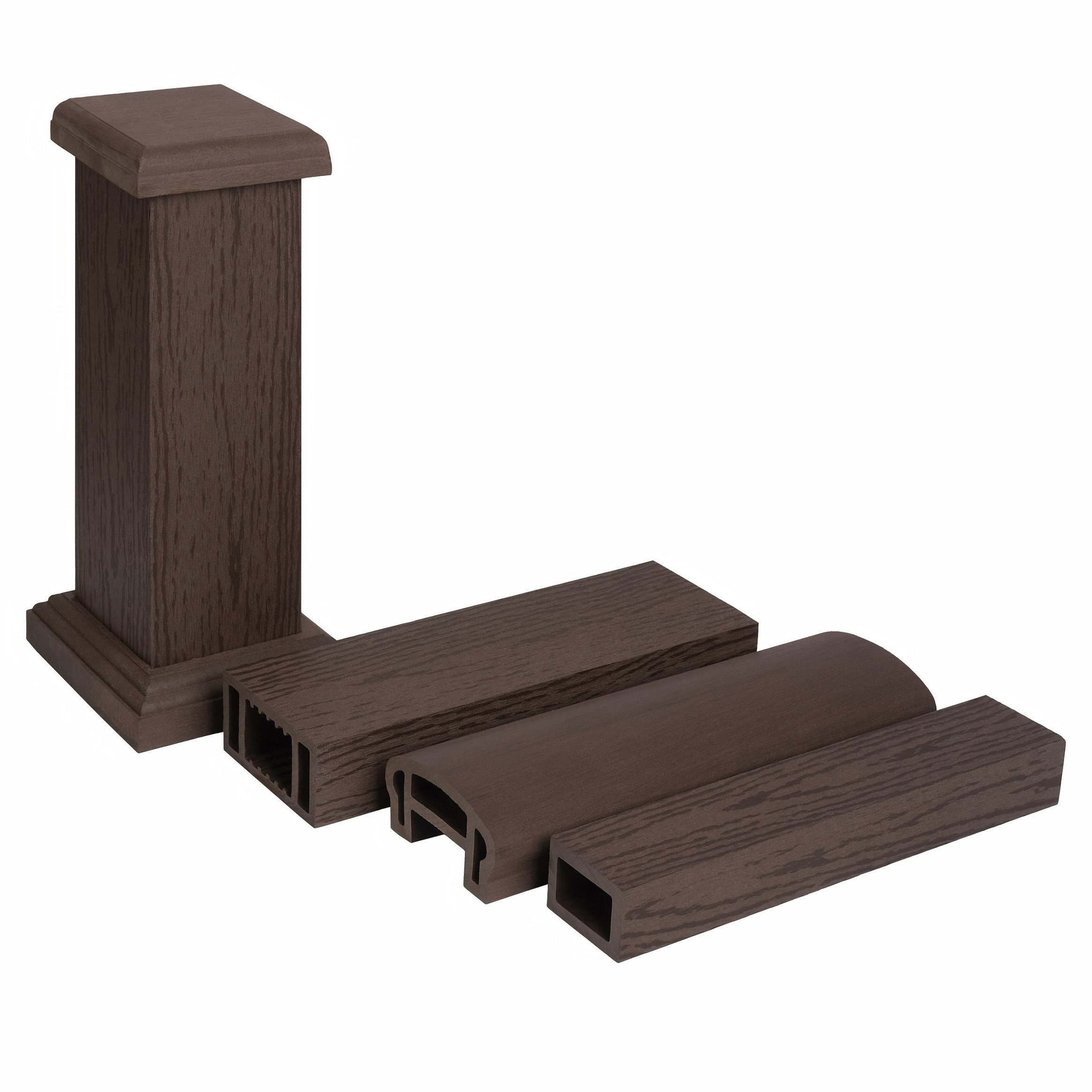 Набор балясин и перил, цвет венге