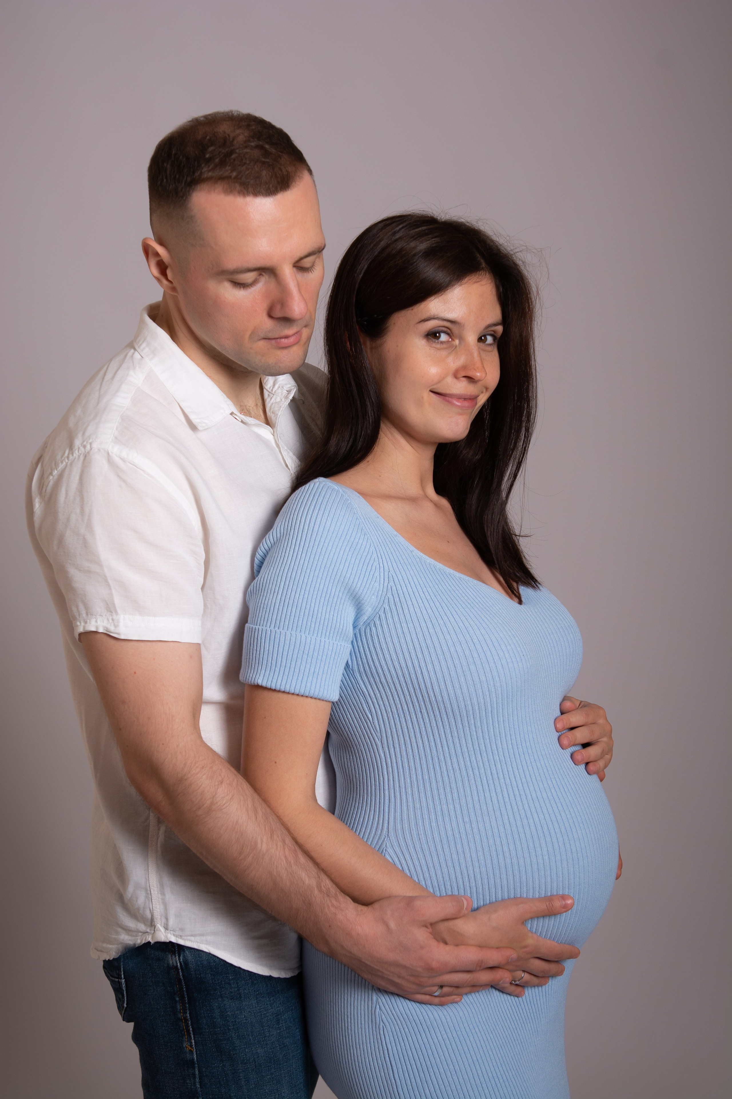 С супругом в минимализме. Фотосессия беременности — Крылова Натали — Москва