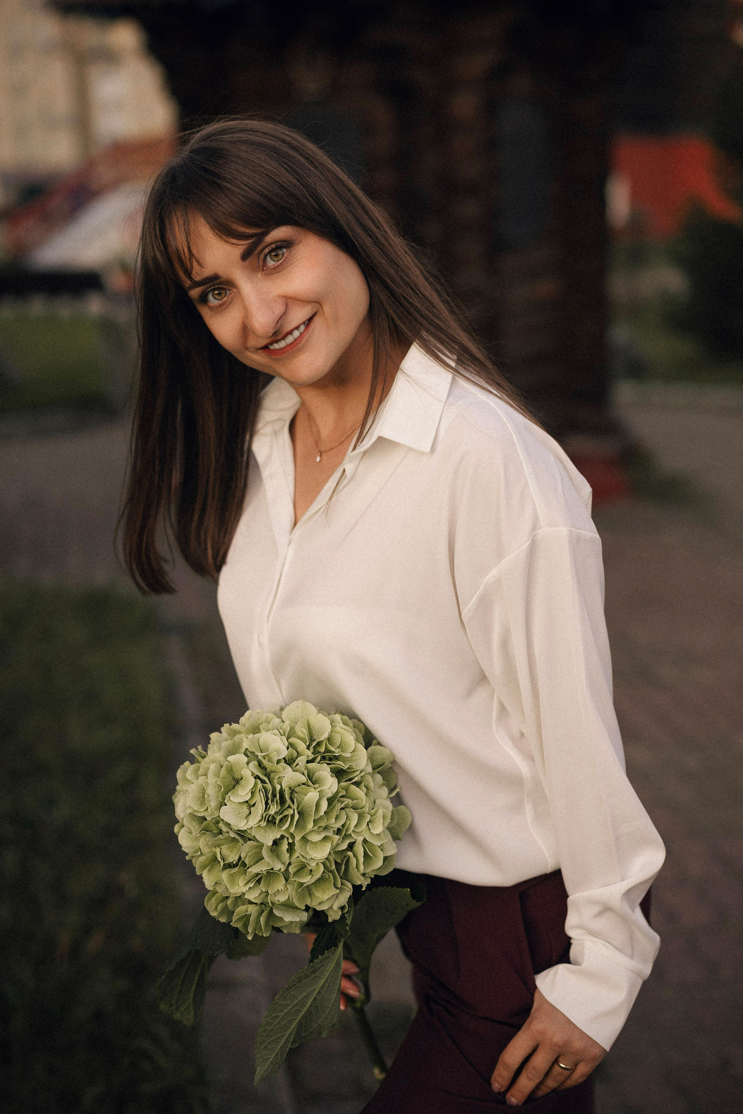 Натали с гортензией. Портретный, семейный и свадебный фотограф в Нарьян-Маре