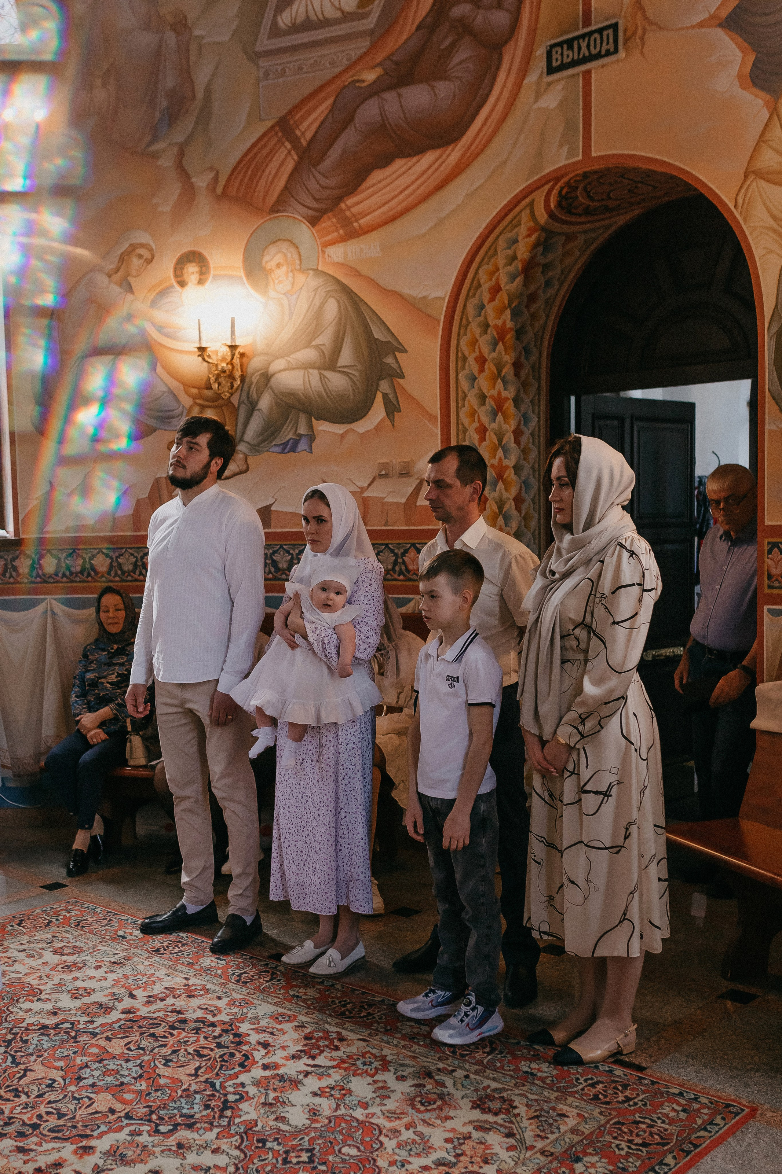 Крещение Артёма и Валерии. Храм Георгия Победоносца. Семейный фотограф в Сургуте