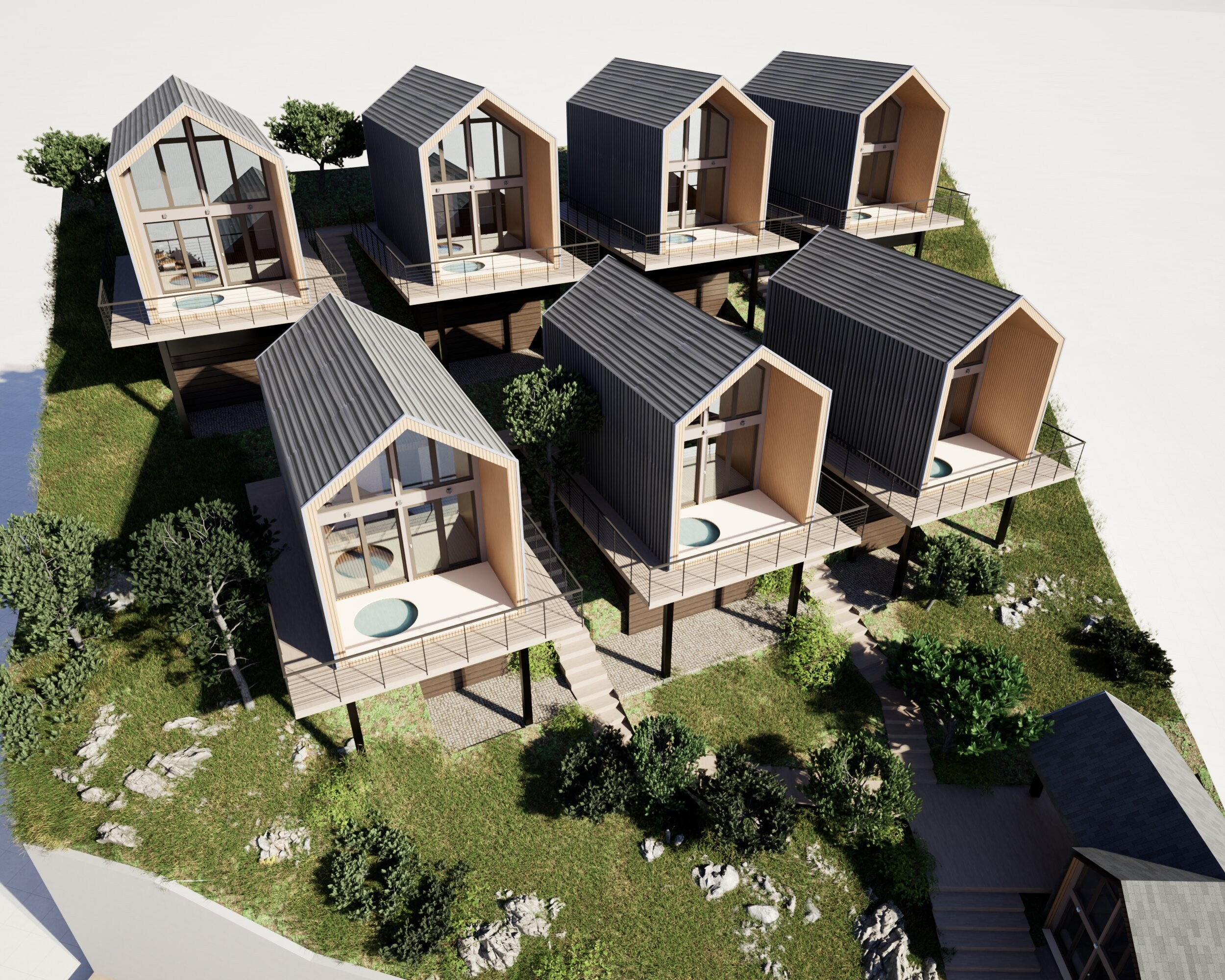 2025 / Туристический комплекс в с. Сукко (Анапа). Архитектурное проектирование и дизайн интерьеров. г. Анапа