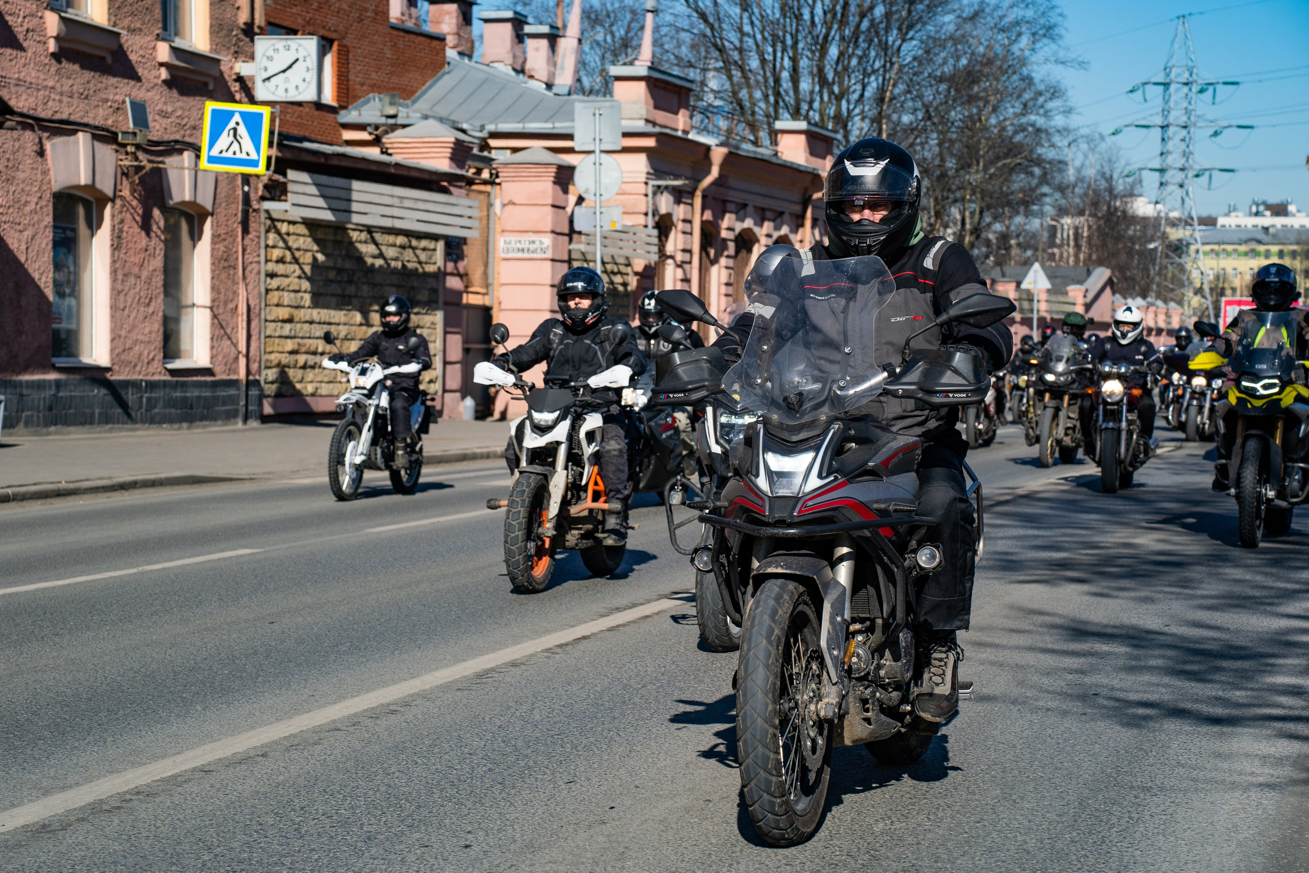 Весенний прохват мотоклуба Normans Riders MC. Концертный и репортажный фотограф в Санкт-Петербурге Слава Пахомов