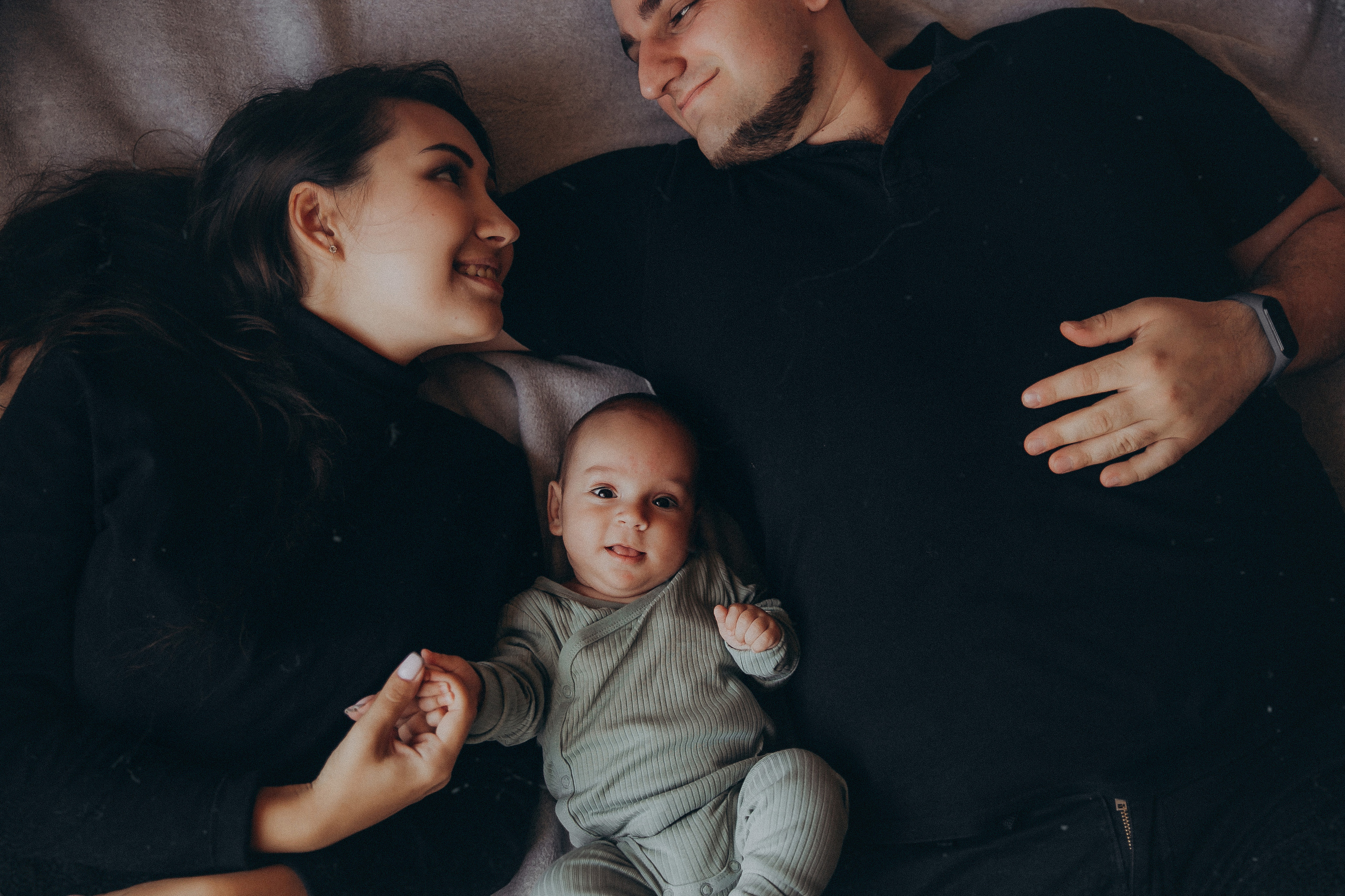 Екатерина, Андрей и Даниил домашняя фотосессия. Семейный фотограф, фотограф новорожденных в Москве, Анастасия Федяева