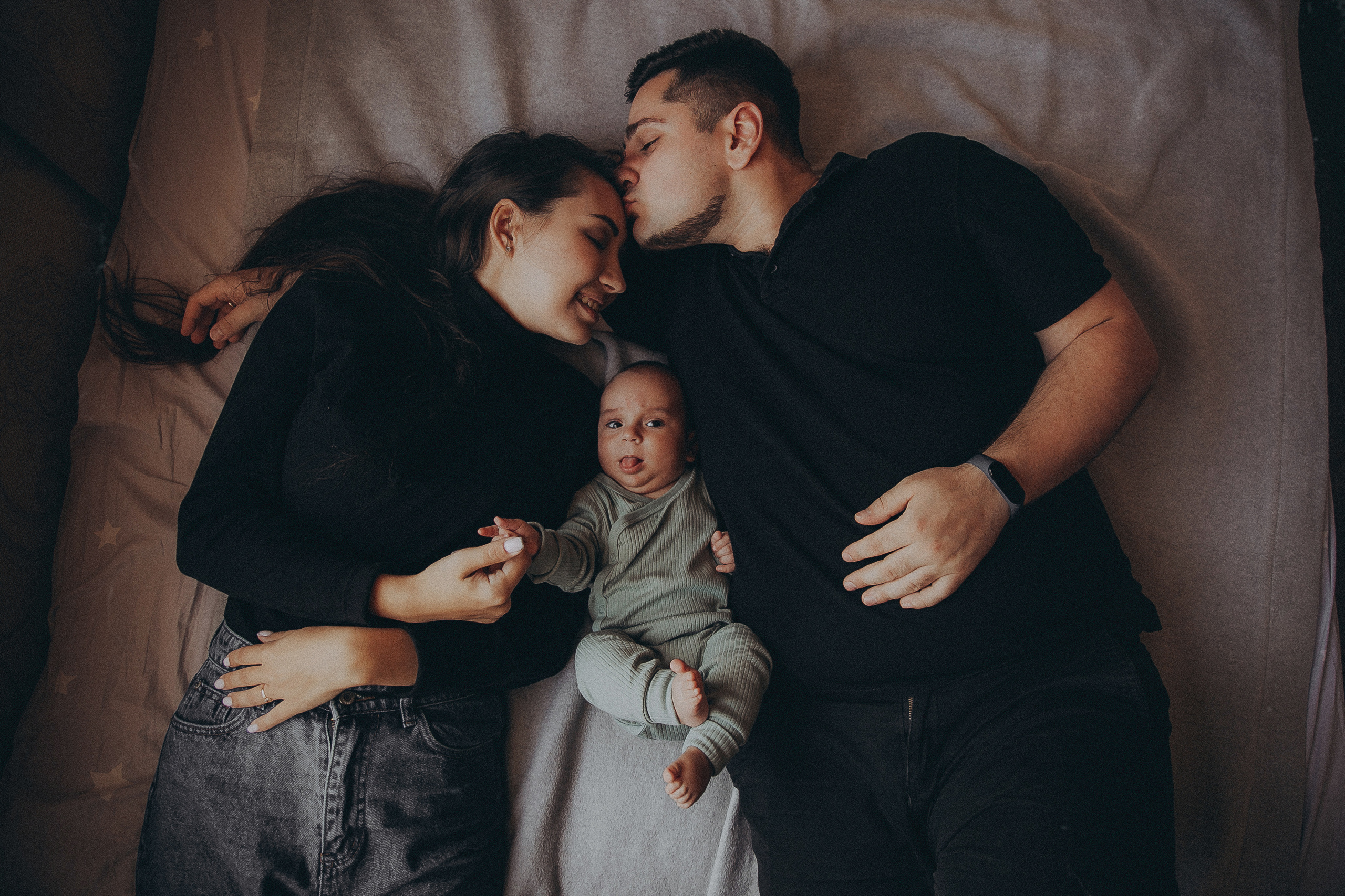 Екатерина, Андрей и Даниил домашняя фотосессия. Семейный фотограф, фотограф новорожденных в Москве, Анастасия Федяева