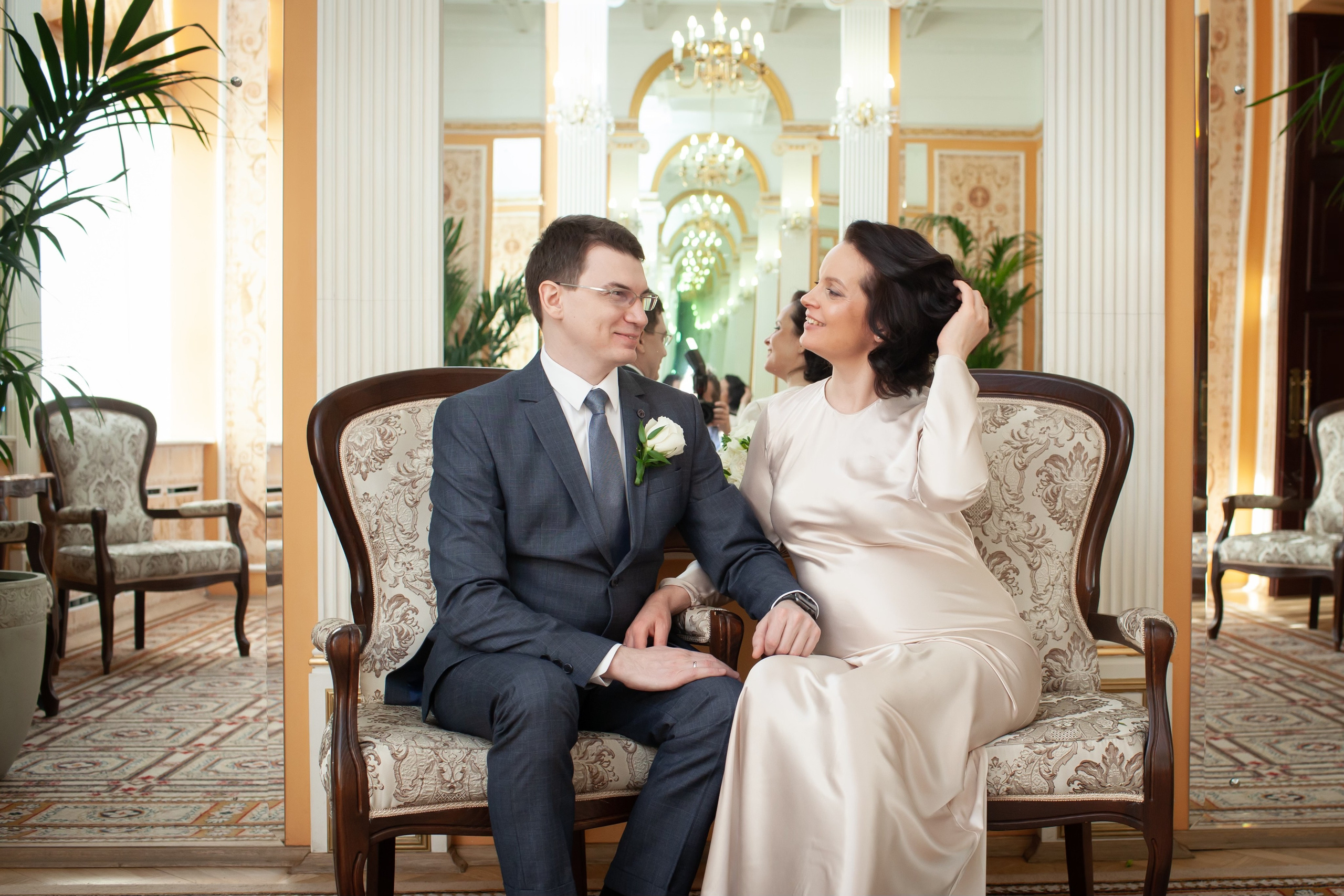 Съемка регистрации в Грибоедовском ЗАГСе. Фотографы в Москве Светлана Устинова и Сергей Грачев