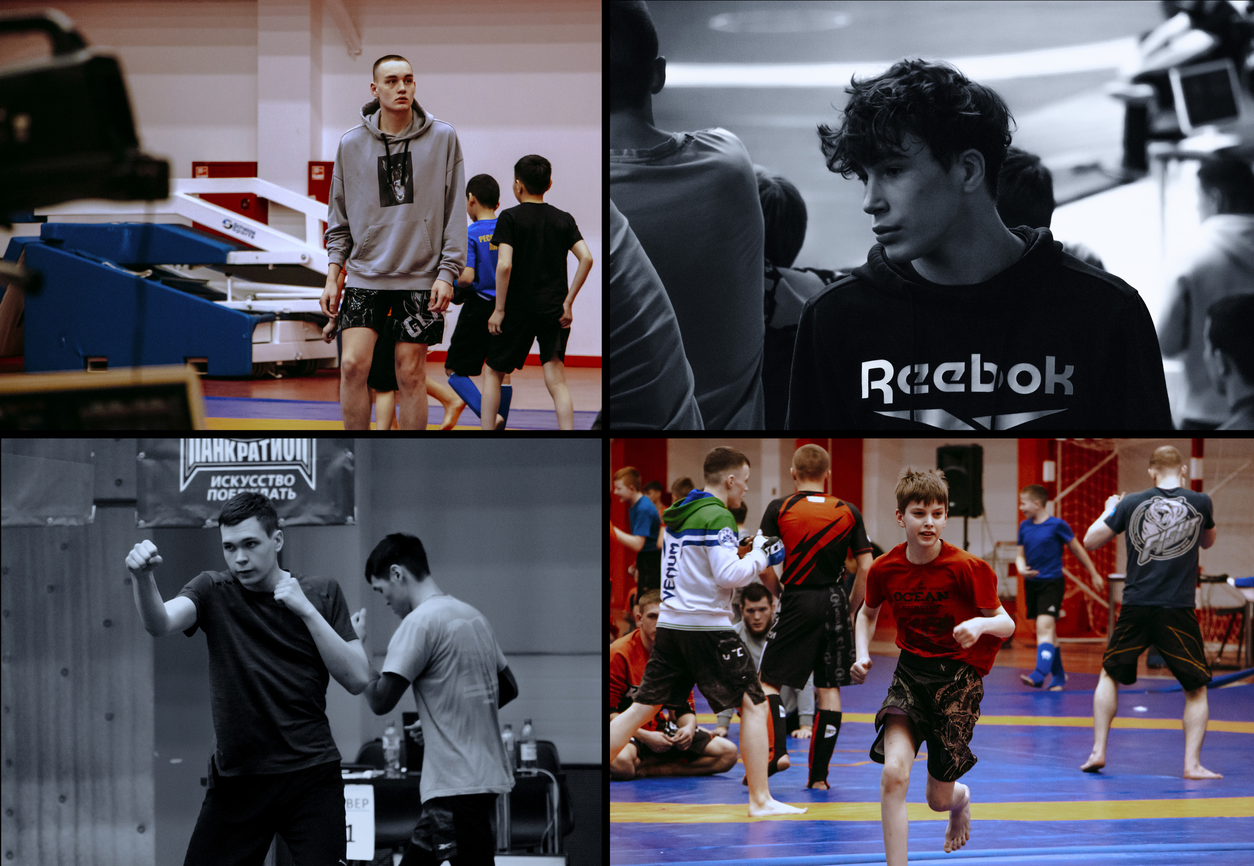 Чемпионат и первенство по панкратиону, фото спортсменов и зрителей во время боя.