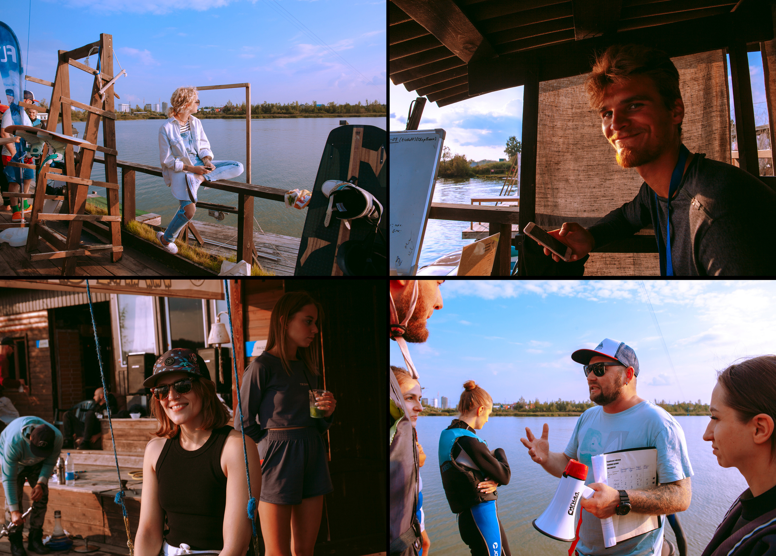 Соревнования по вейк сёрфингу из вейк-парка в Новосибирске.