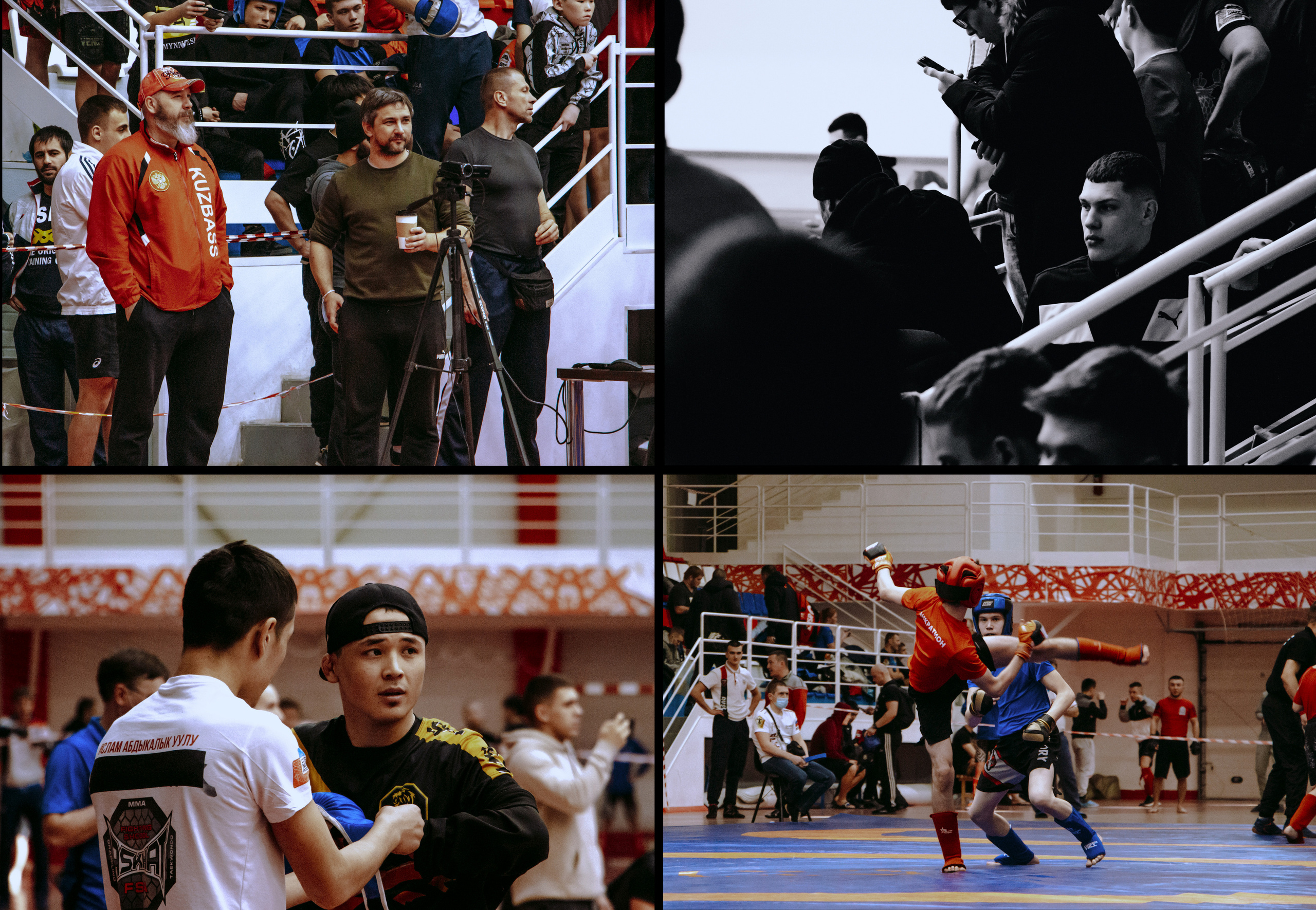 Чемпионат и первенство по панкратиону, фото спортсменов и зрителей во время боя.