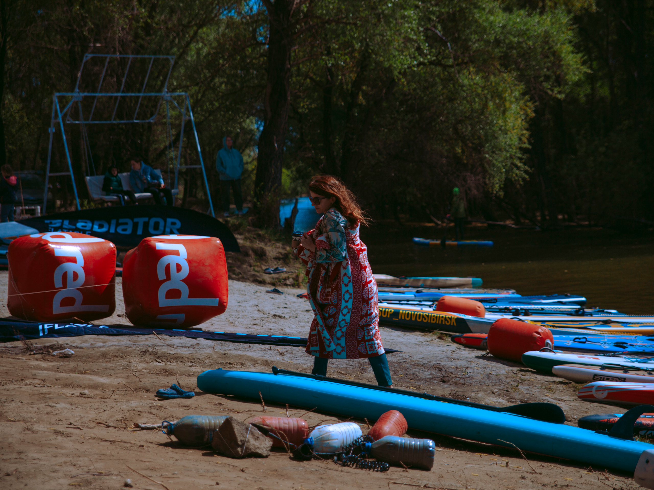 Фестиваль по сап-серфингу в Новосибирске.