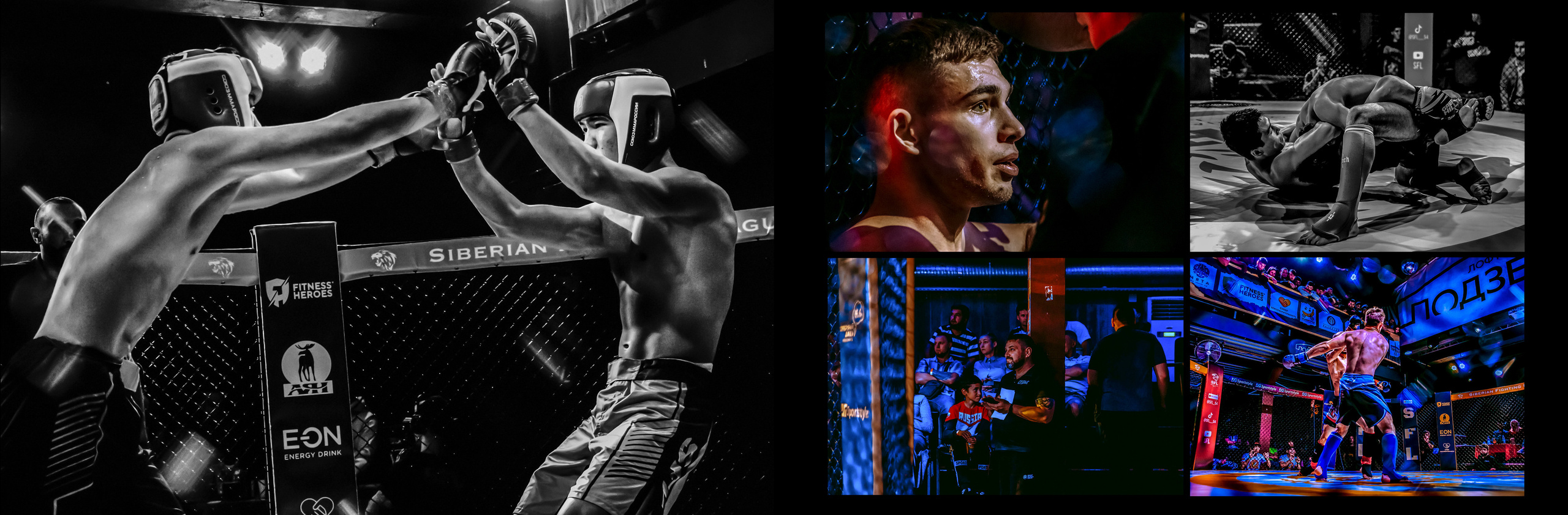 Бои Сибирской бойцовской лиги по правилам ММА в Новосибирске.