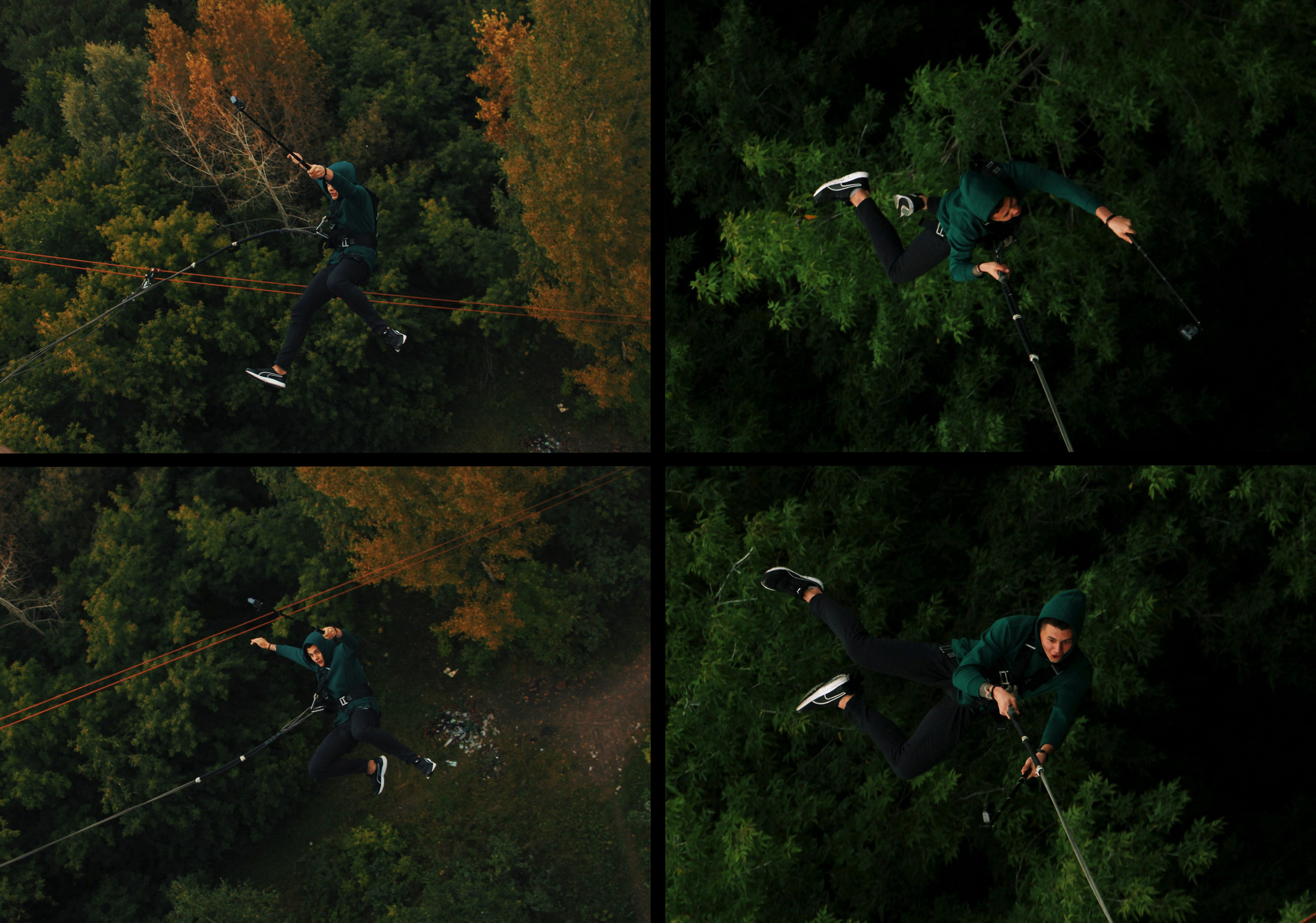 Прыжки с крыши с веревкой в Новосибирске, роуп-джампинг.