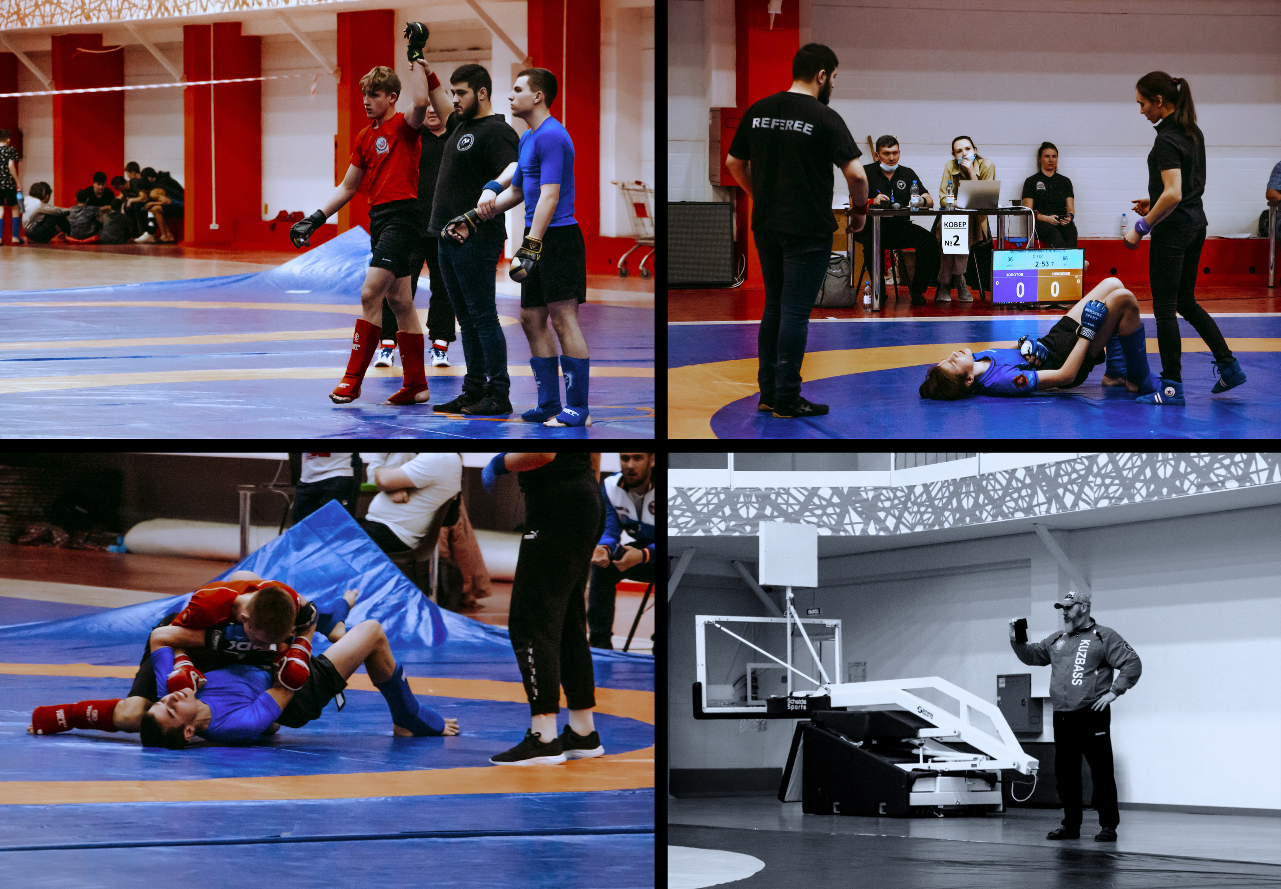 Чемпионат и первенство по панкратиону, фото спортсменов и зрителей во время боя.