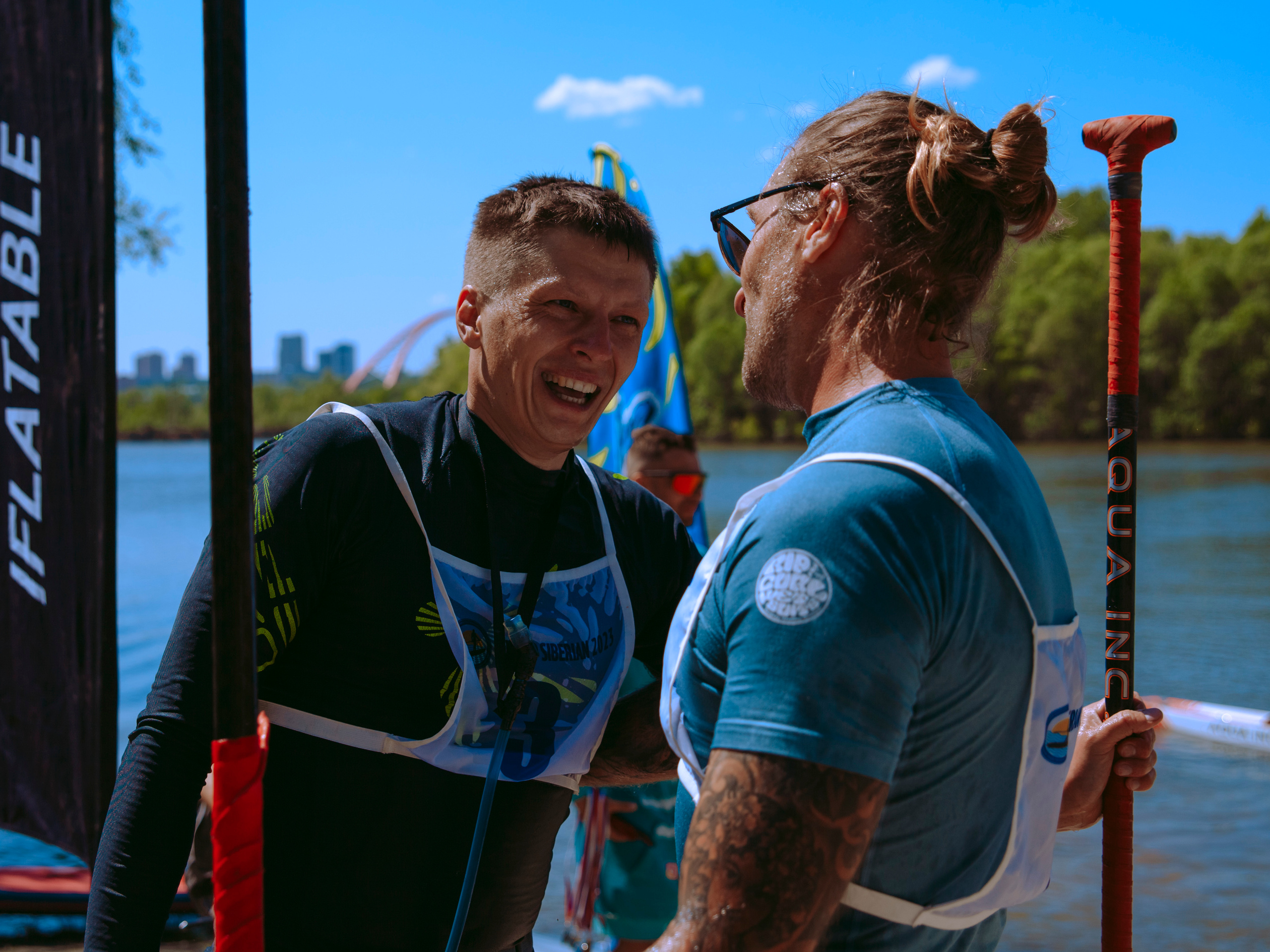 Соревнования и фестиваль по sup-серфингу в Новосибирске.
