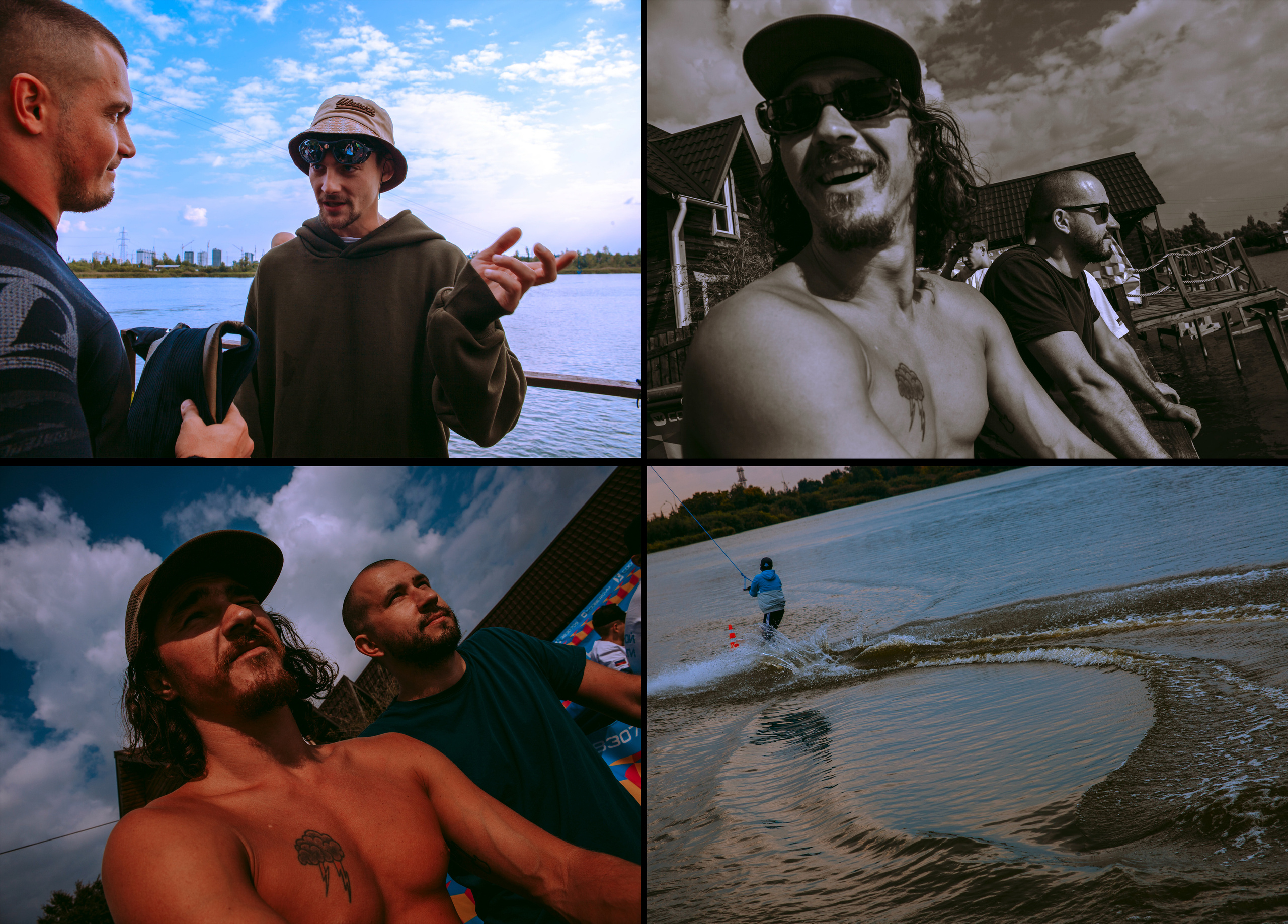 Соревнования по вейк сёрфингу из вейк-парка в Новосибирске.