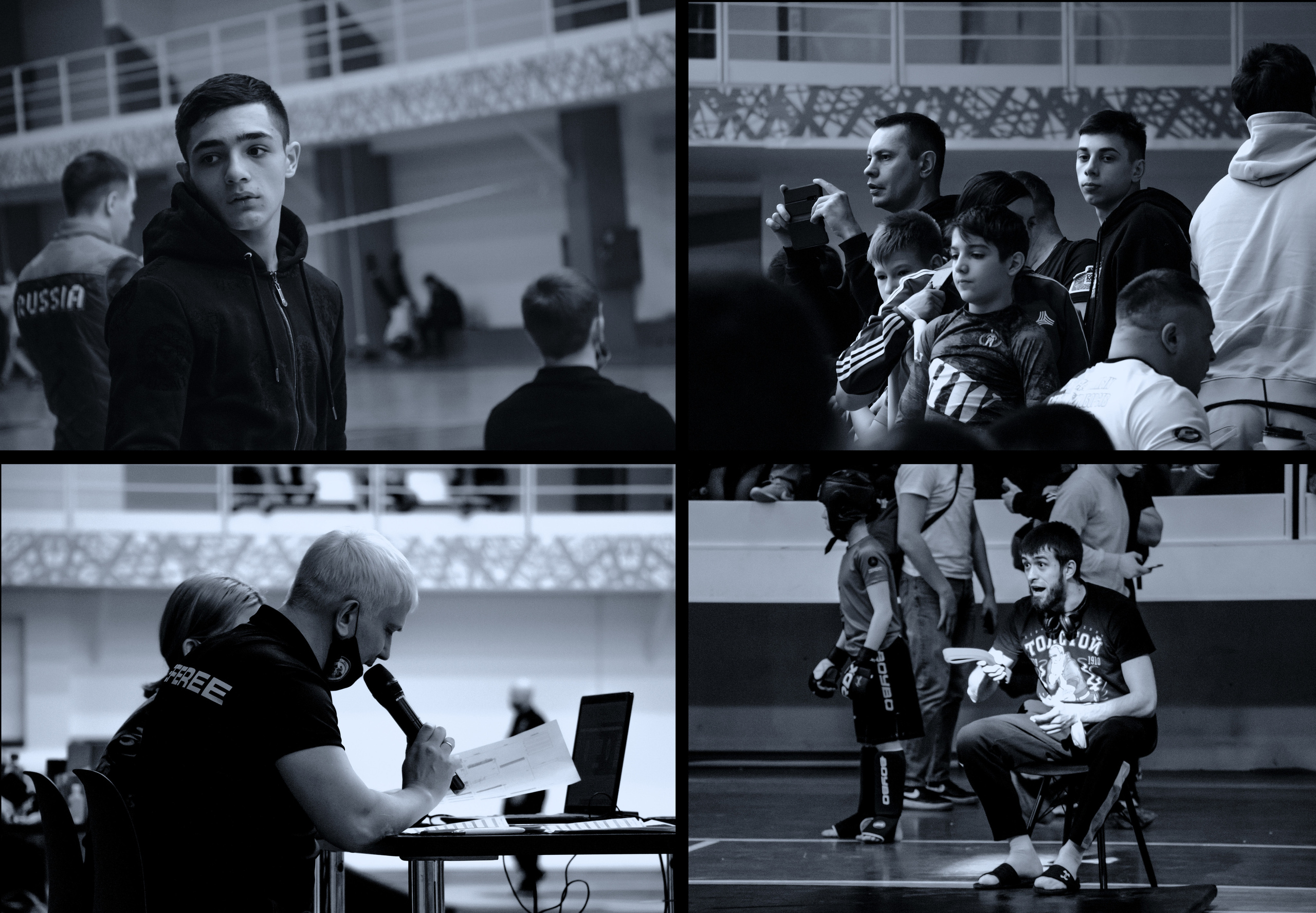 Чемпионат и первенство по панкратиону, фото спортсменов и зрителей во время боя.