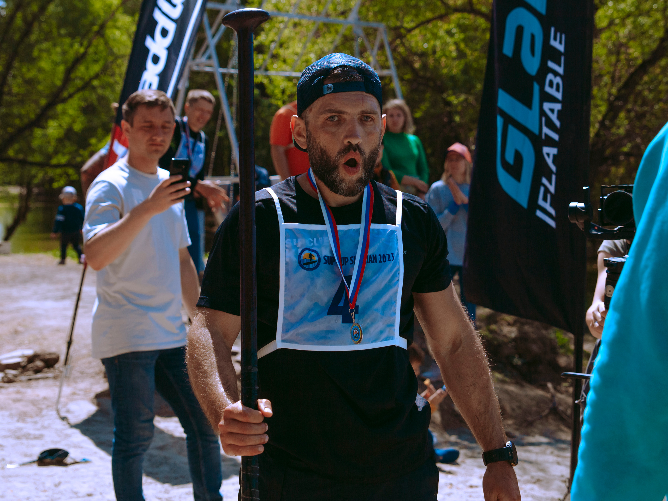 Соревнования и фестиваль по sup-серфингу в Новосибирске.