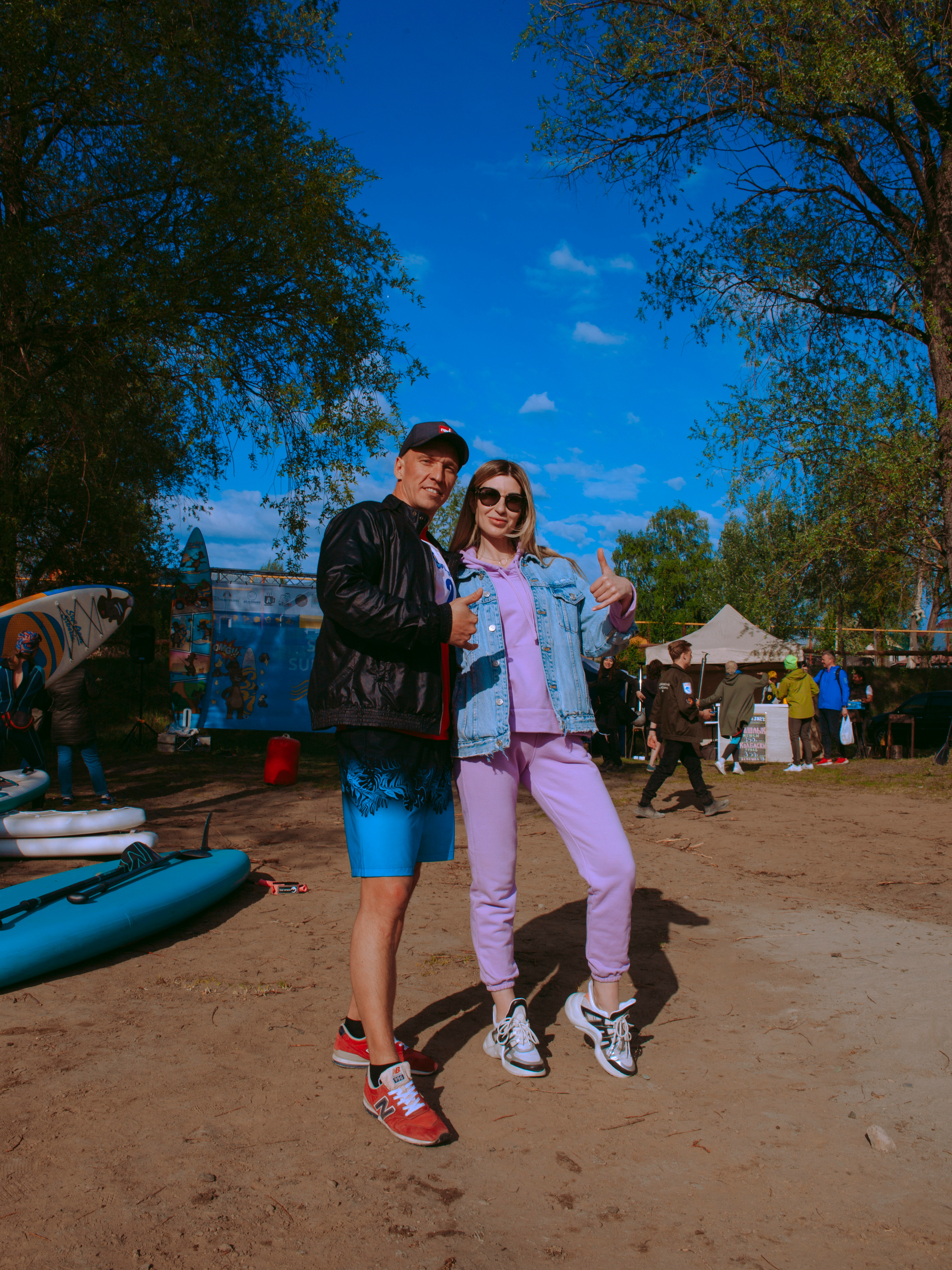 Соревнования по сап-серфингу в Новосибирске.