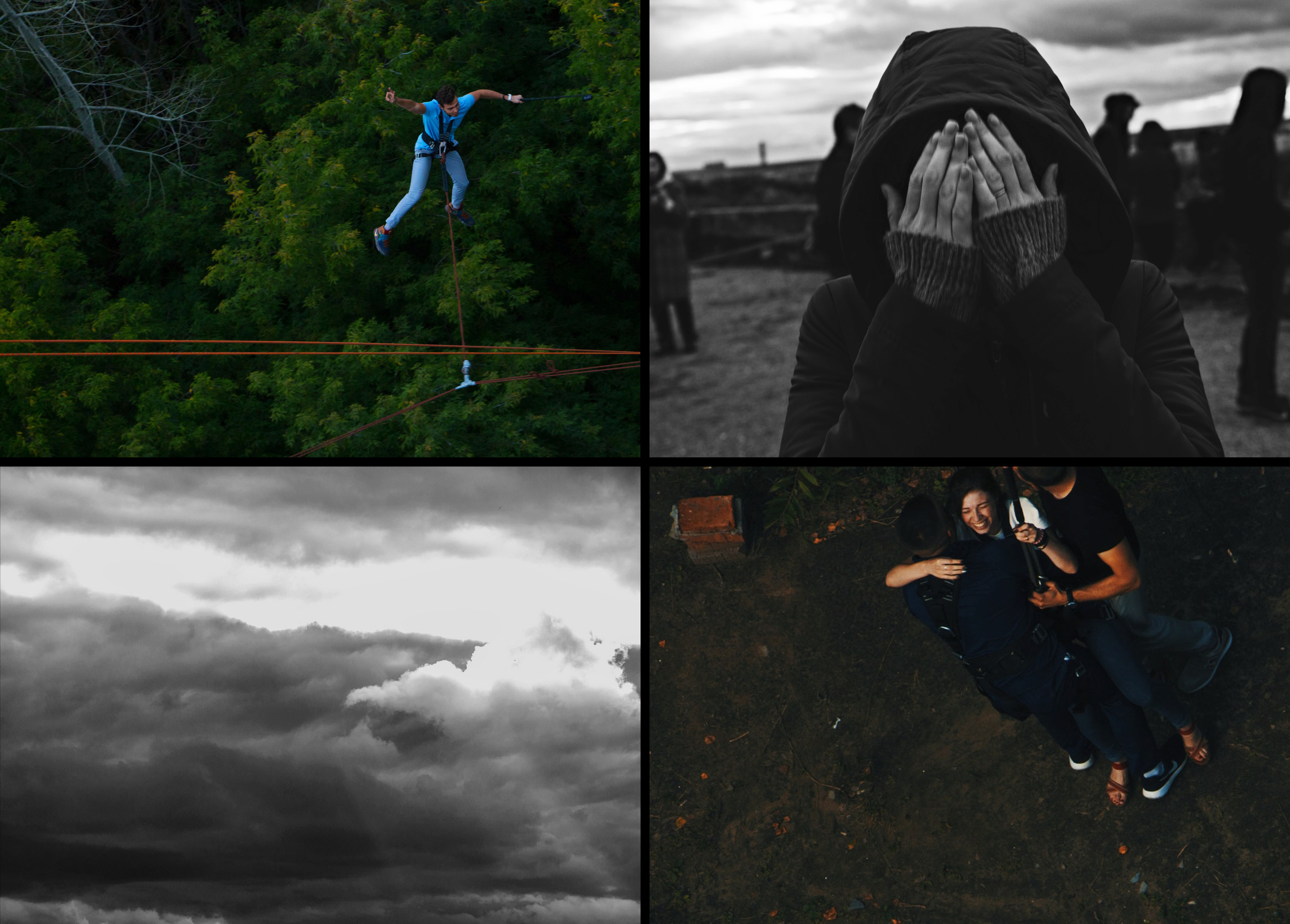 Прыжки с крыши с веревкой в Новосибирске, роуп-джампинг.