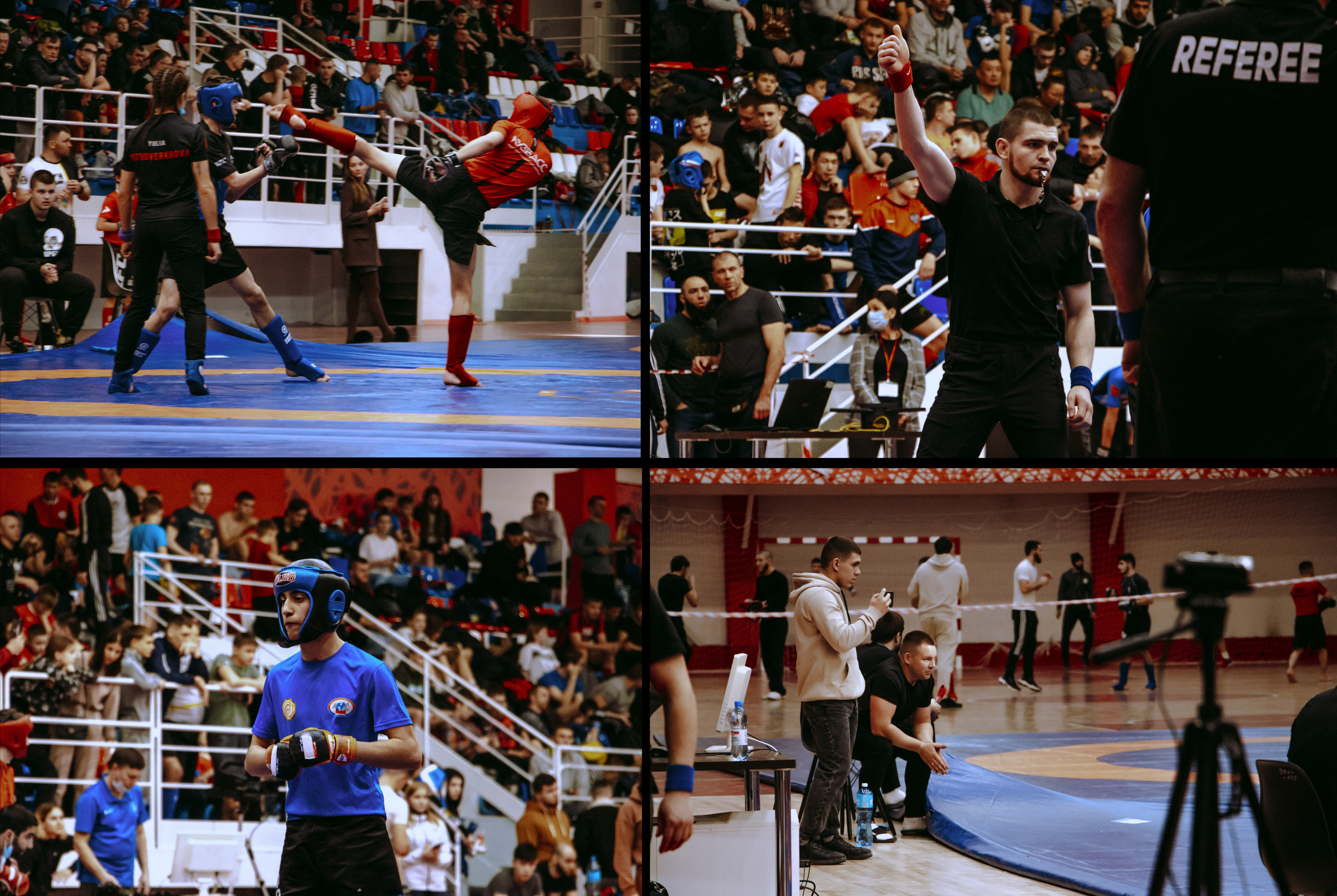 Чемпионат и первенство по панкратиону, фото спортсменов и зрителей во время боя.