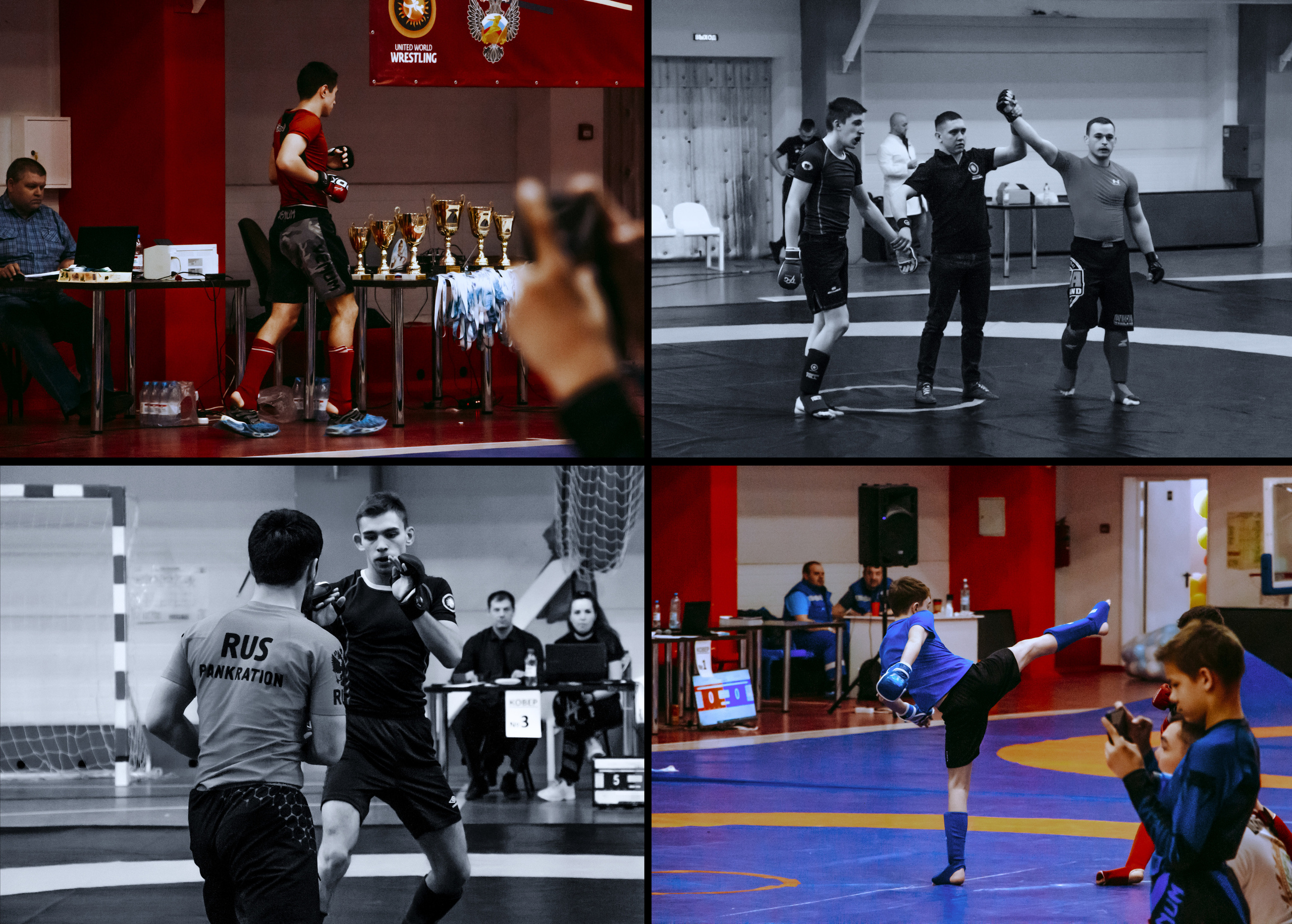 Чемпионат и первенство по панкратиону, фото спортсменов и зрителей во время боя.