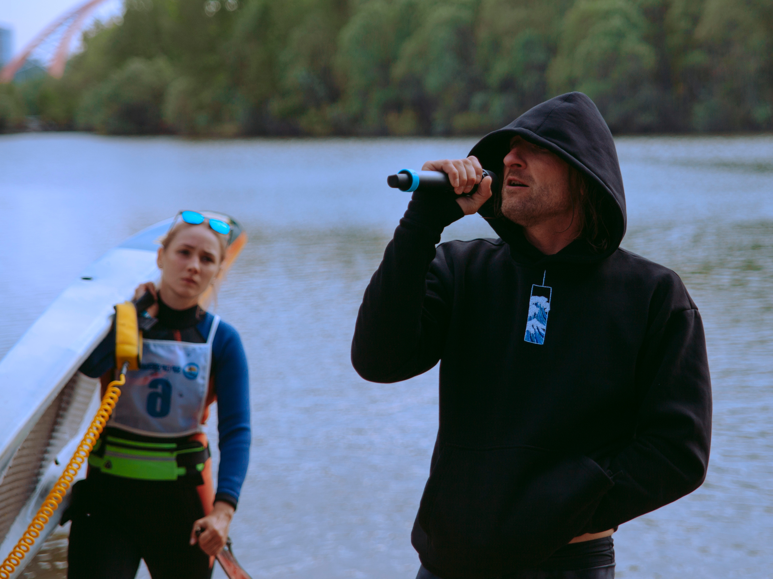 Соревнования по сап-серфингу в Новосибирске.