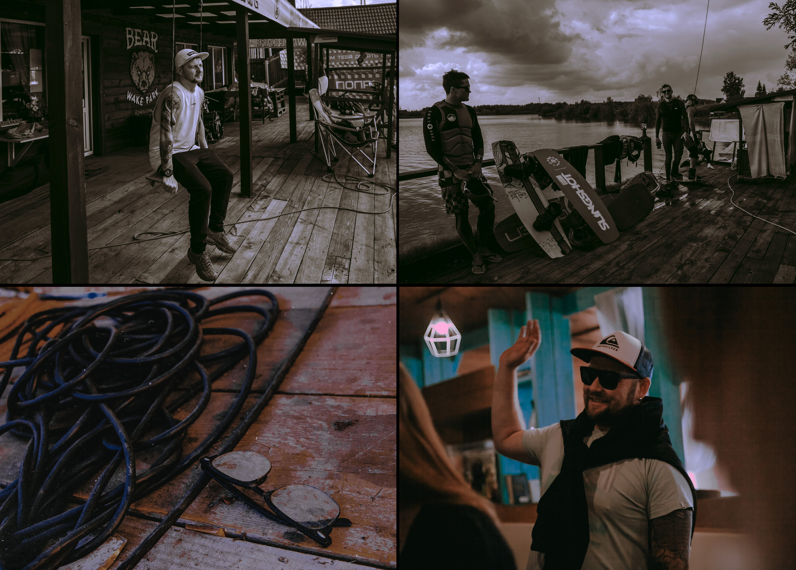 Соревнования по вейк сёрфингу из вейк-парка в Новосибирске.