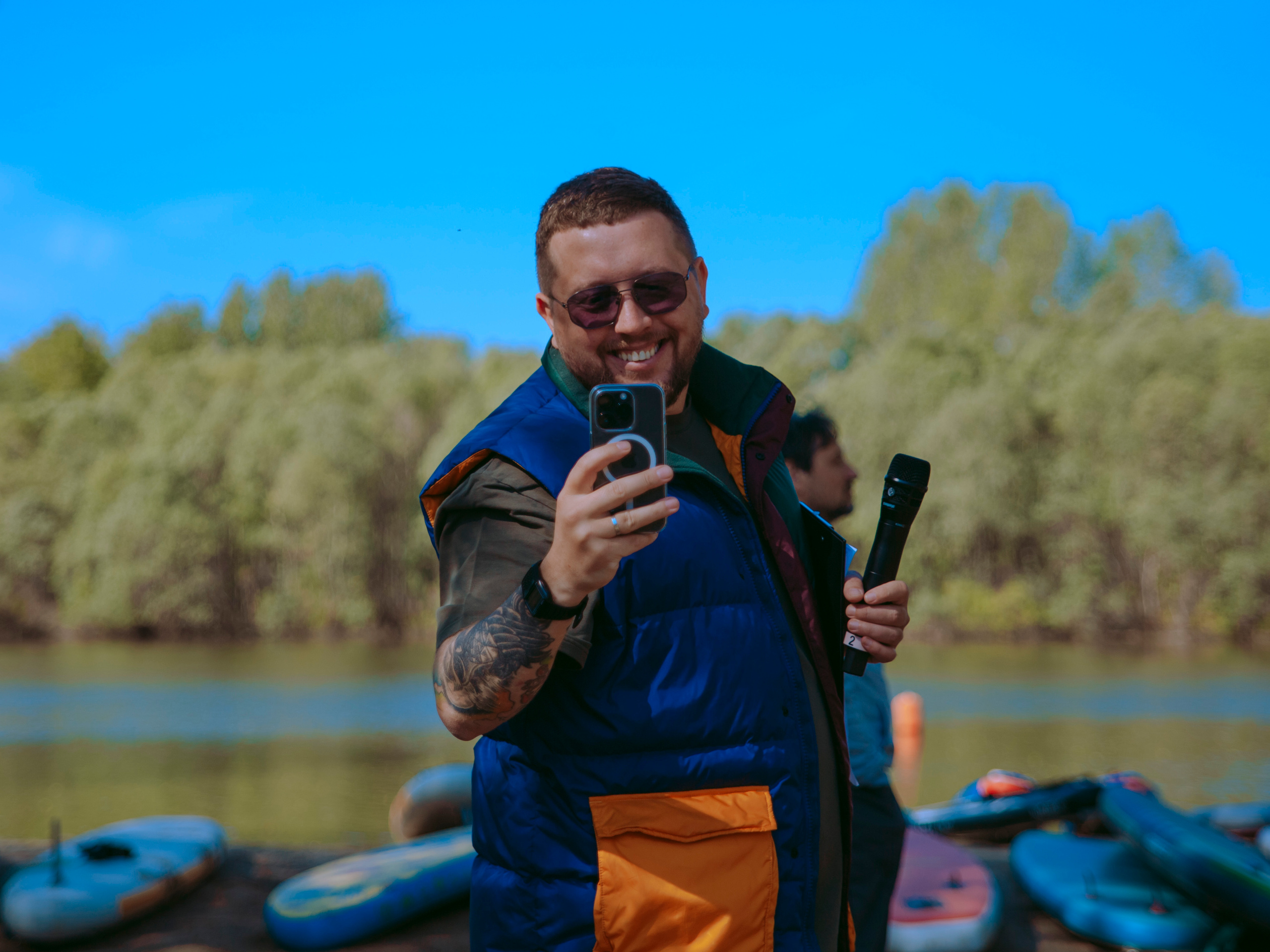 Шумов на соревнованиях по сап-серфингу в Новосибирске.