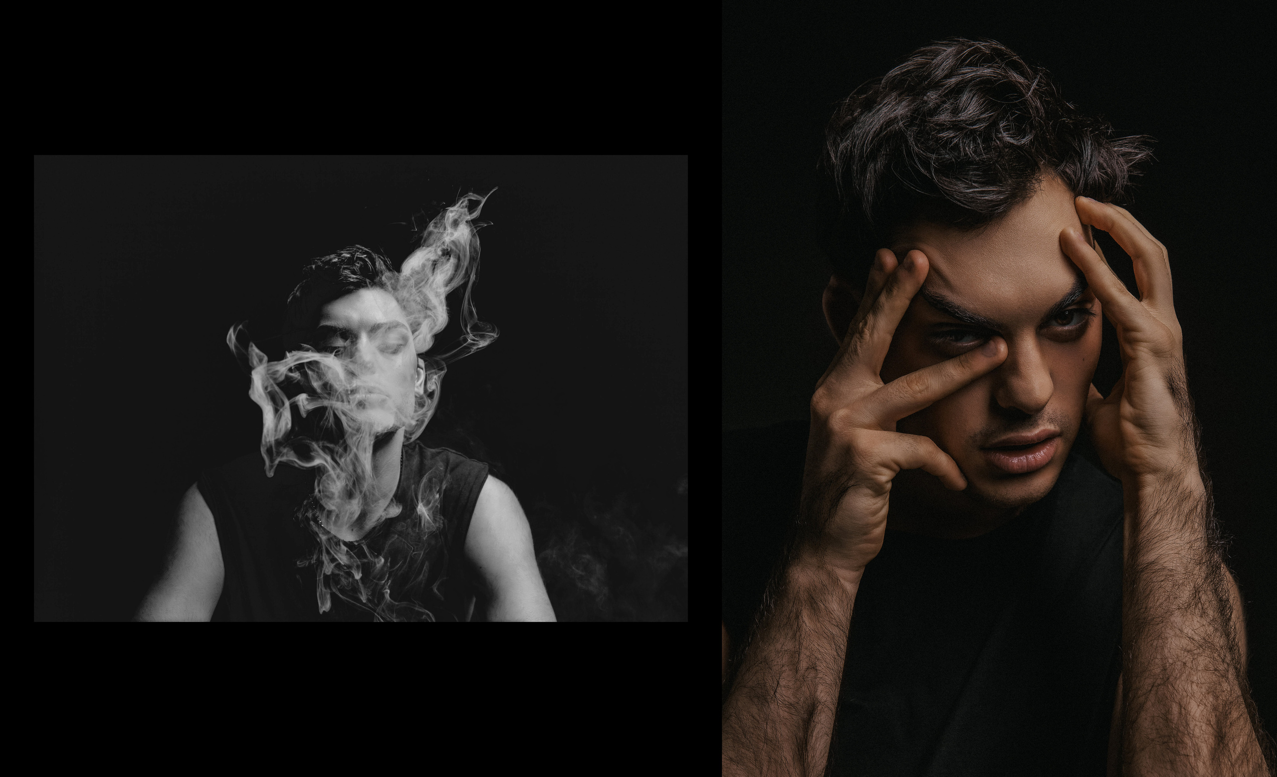 Фото парня в дыму сигарет.