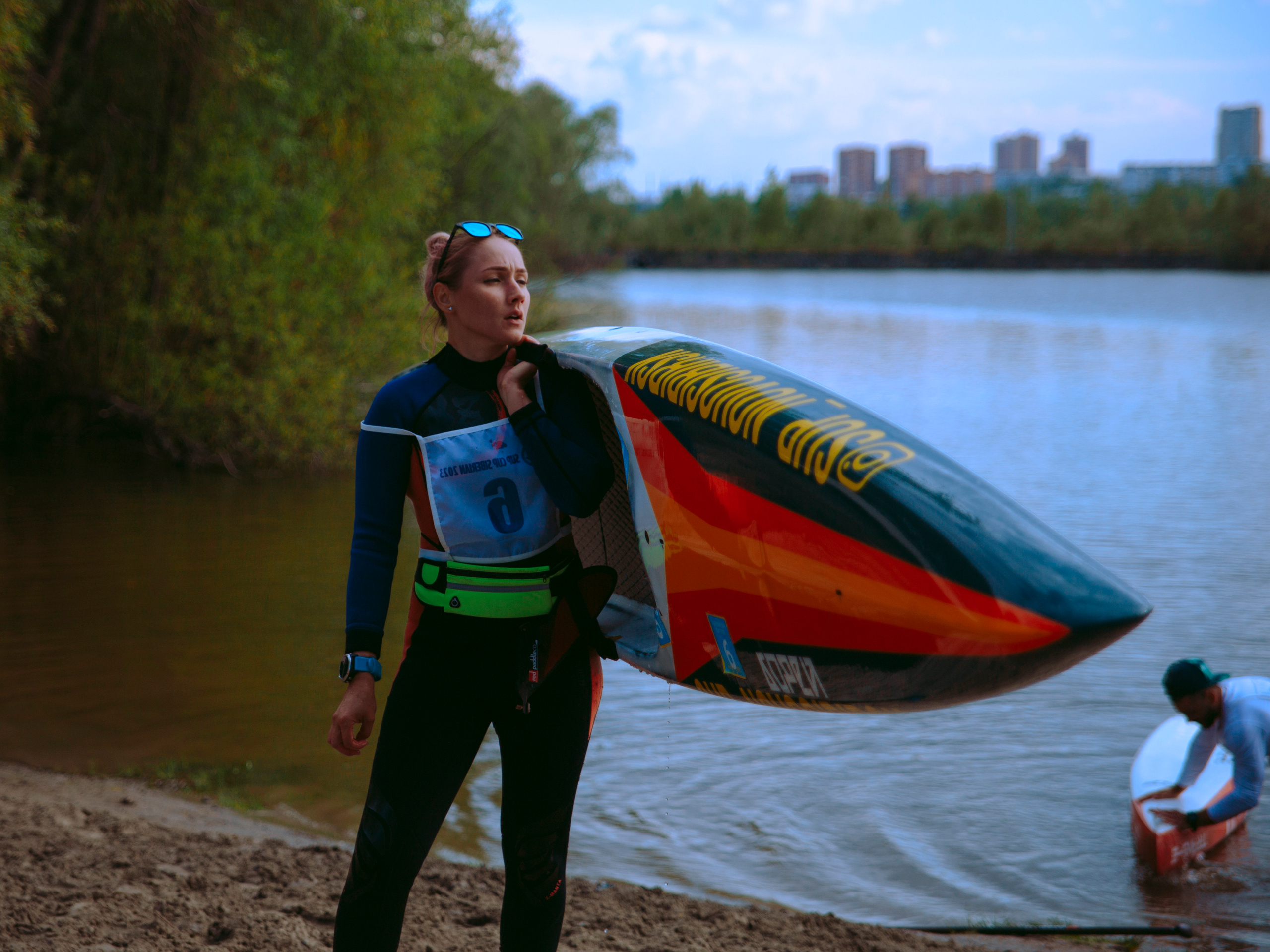 Соревнования по сап-серфингу в Новосибирске.
