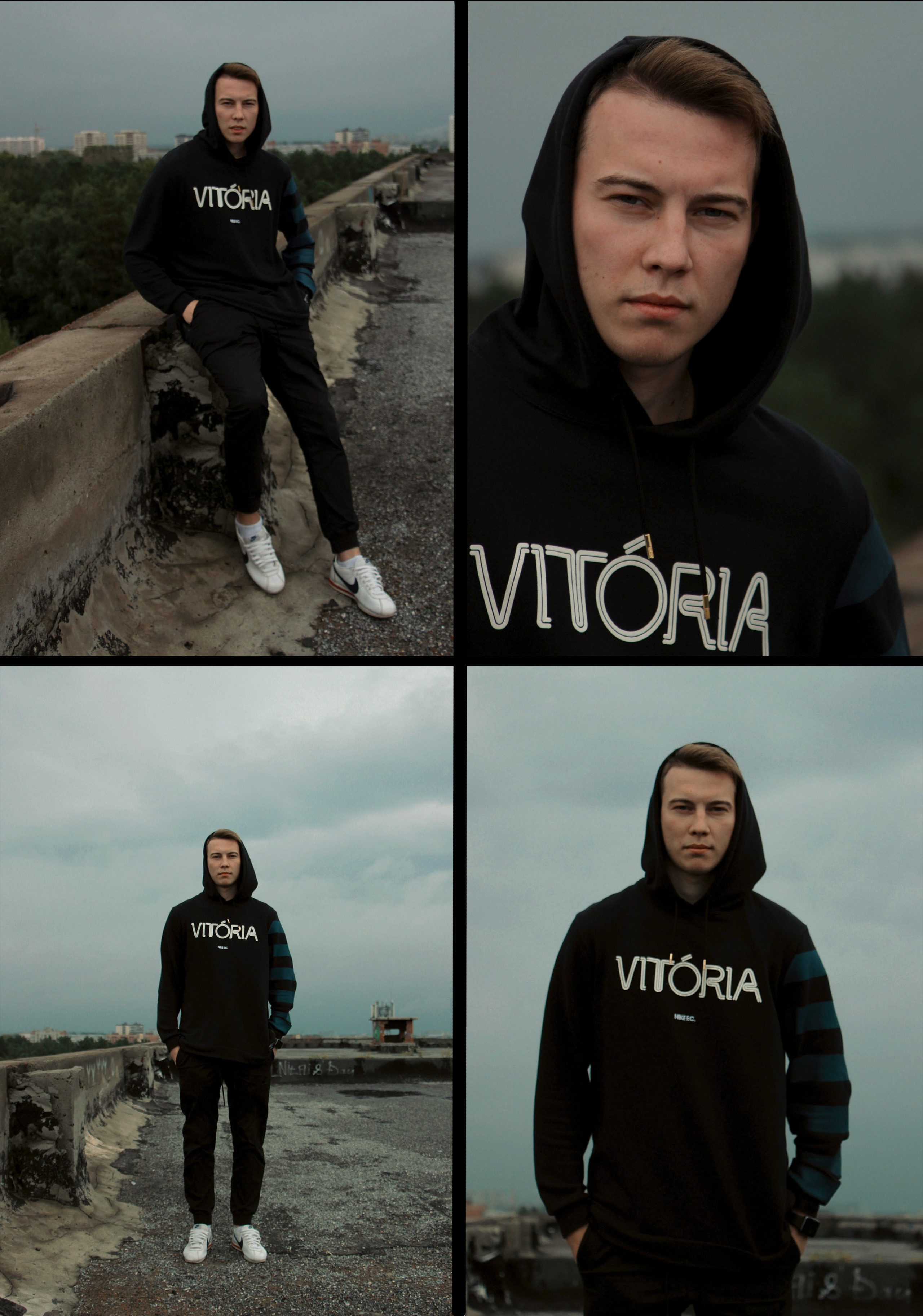 Портрет парня на крыше.