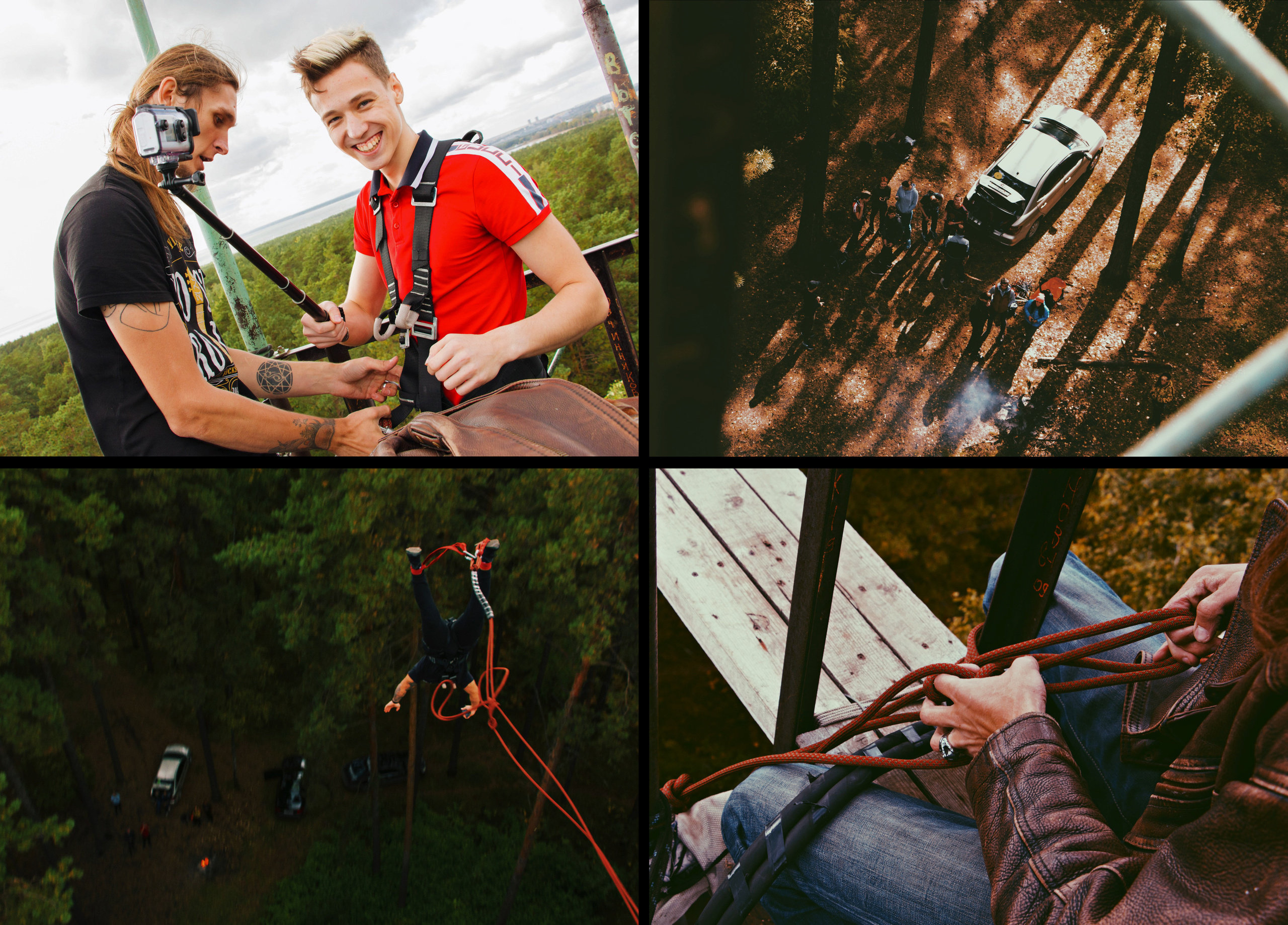 Прыжки с крыши с веревкой в Новосибирске, роуп-джампинг.