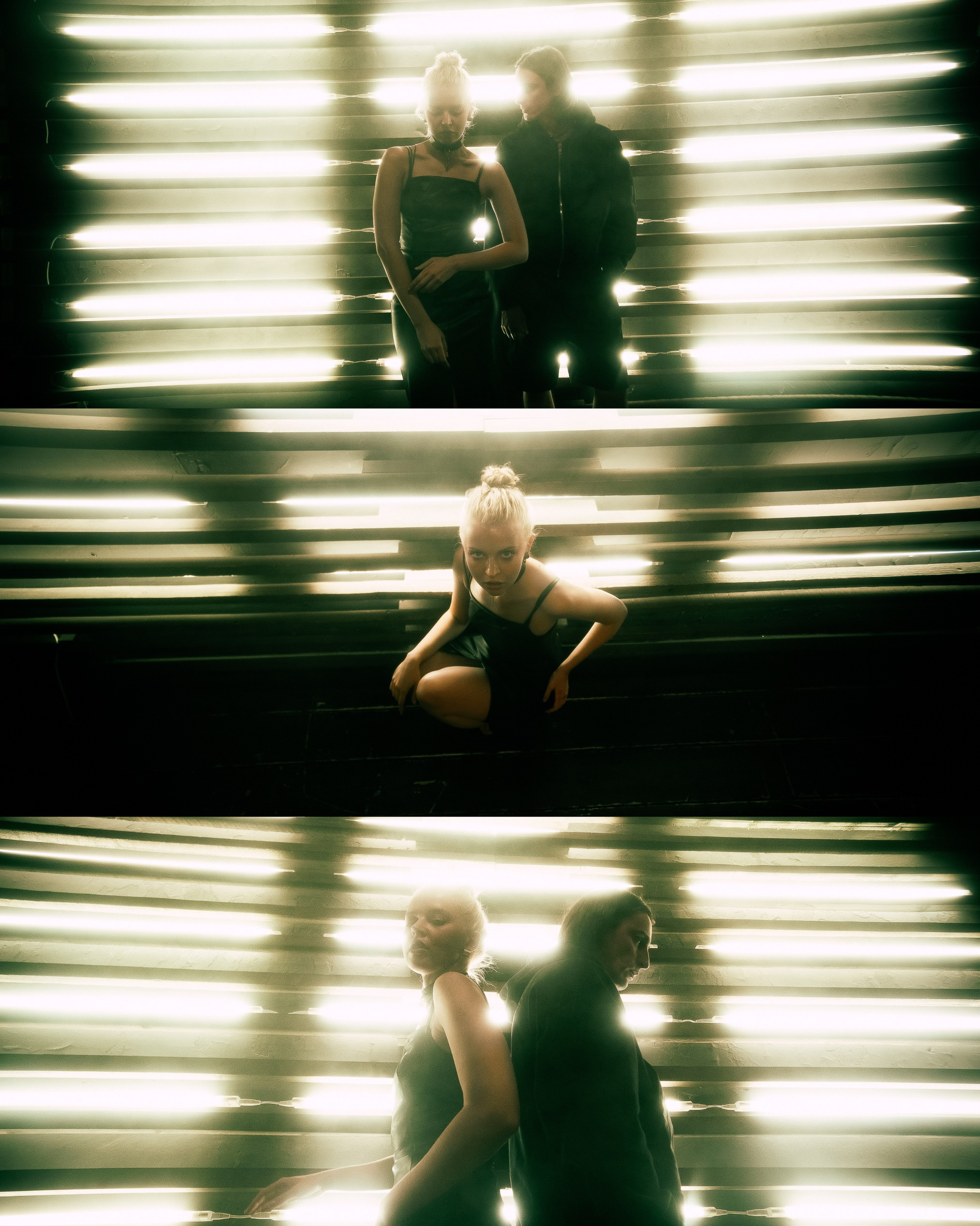 Coppia di ripresa. Fotografo a Mosca con un’atmosfera notturna di foto