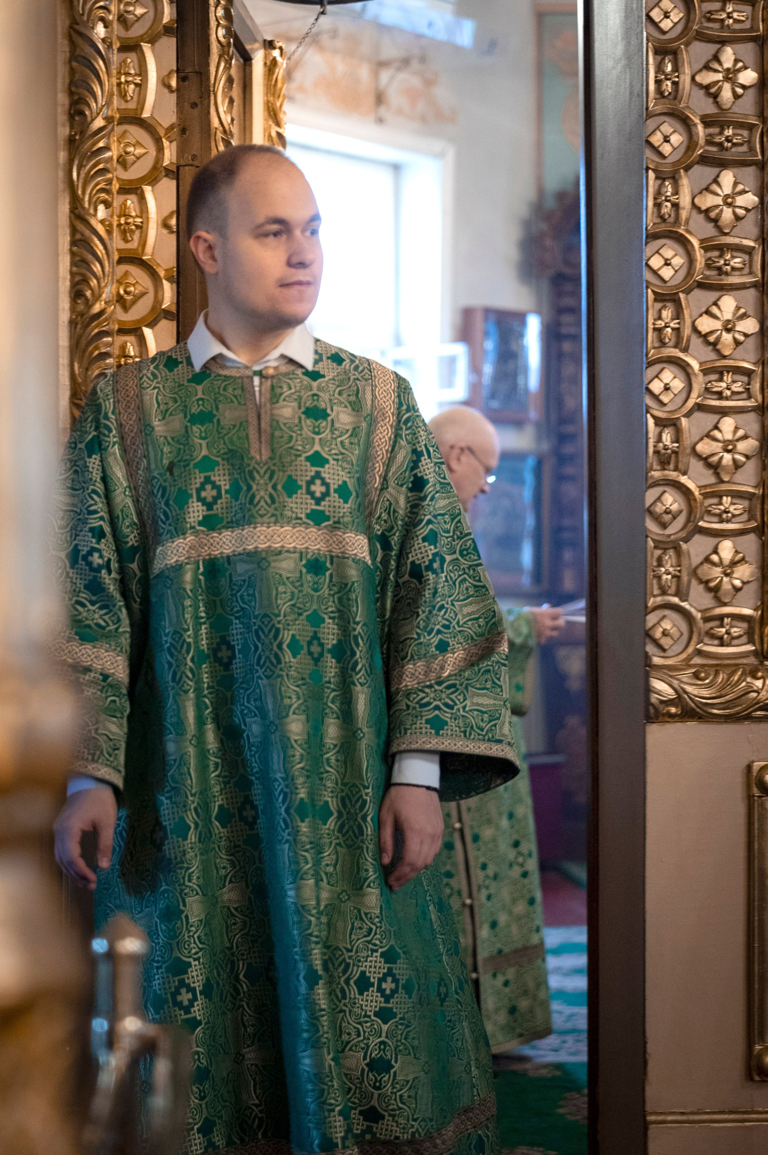 Богородский храм. Вход Господень в Иерусалим. Божественная литургия. Антон и Татьяна Денисенко — В храме