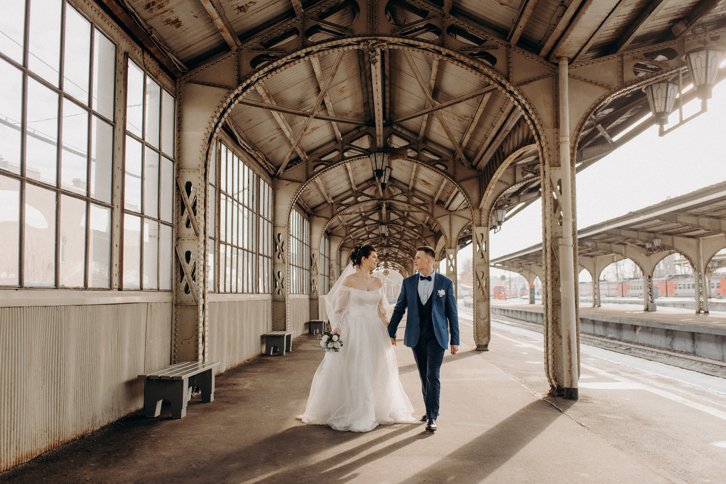 свадебная фотосессия на Витебском вокзале