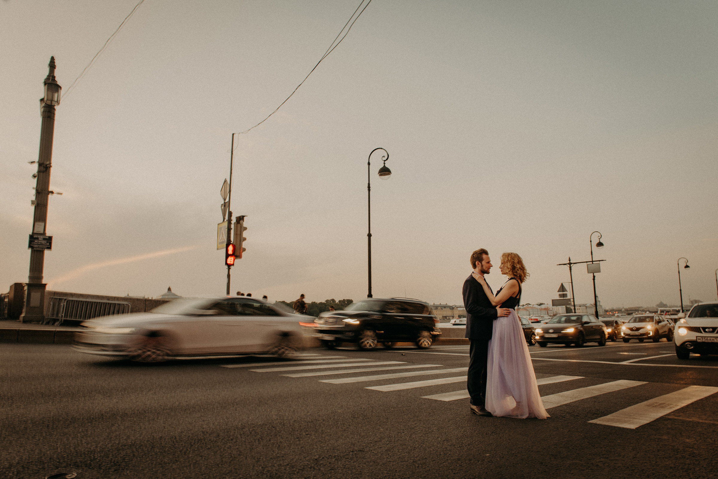 фотограф на свадьбу СПб, свадебная фотосессия на закате