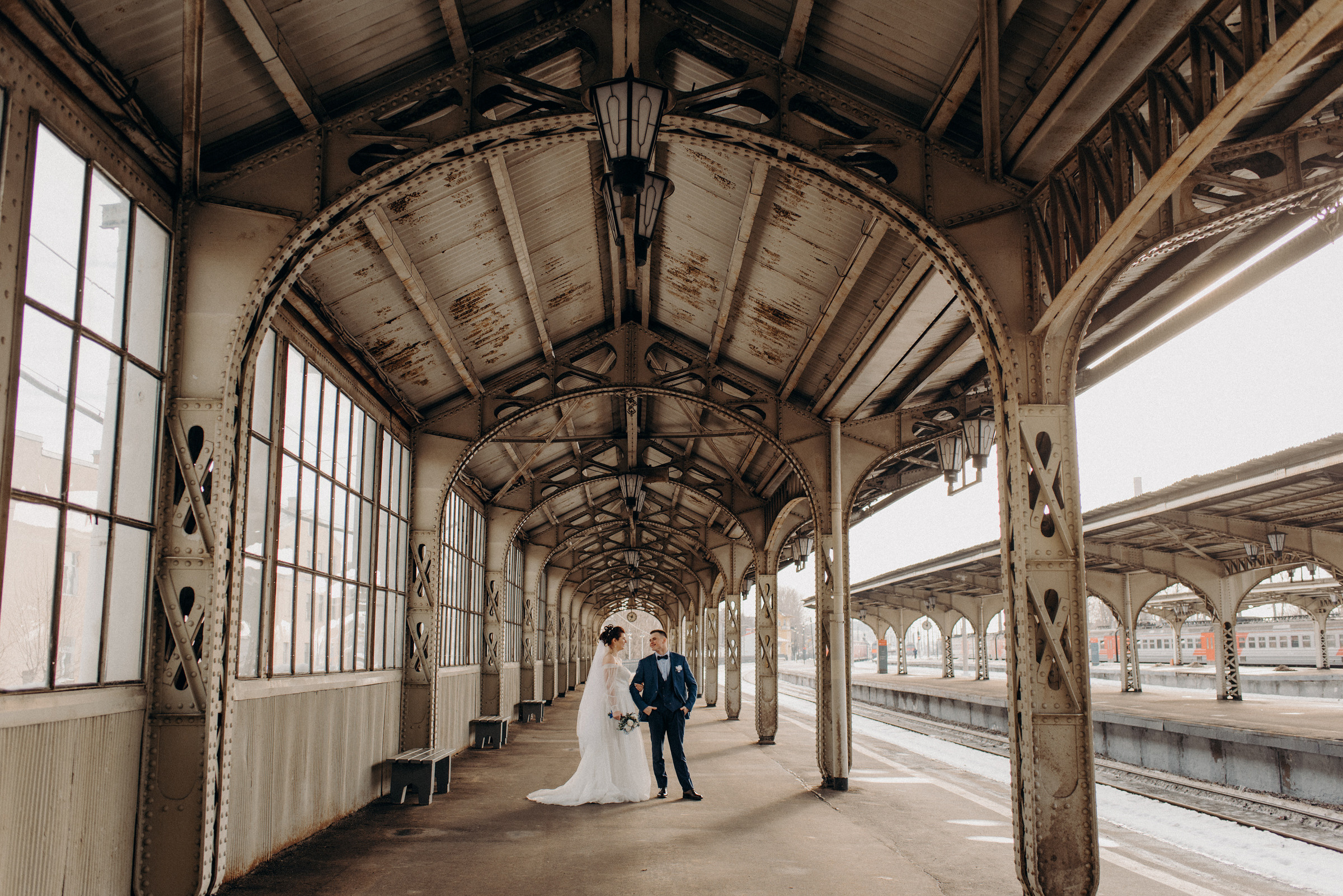 свадебная фотосессия на Витебском вокзале