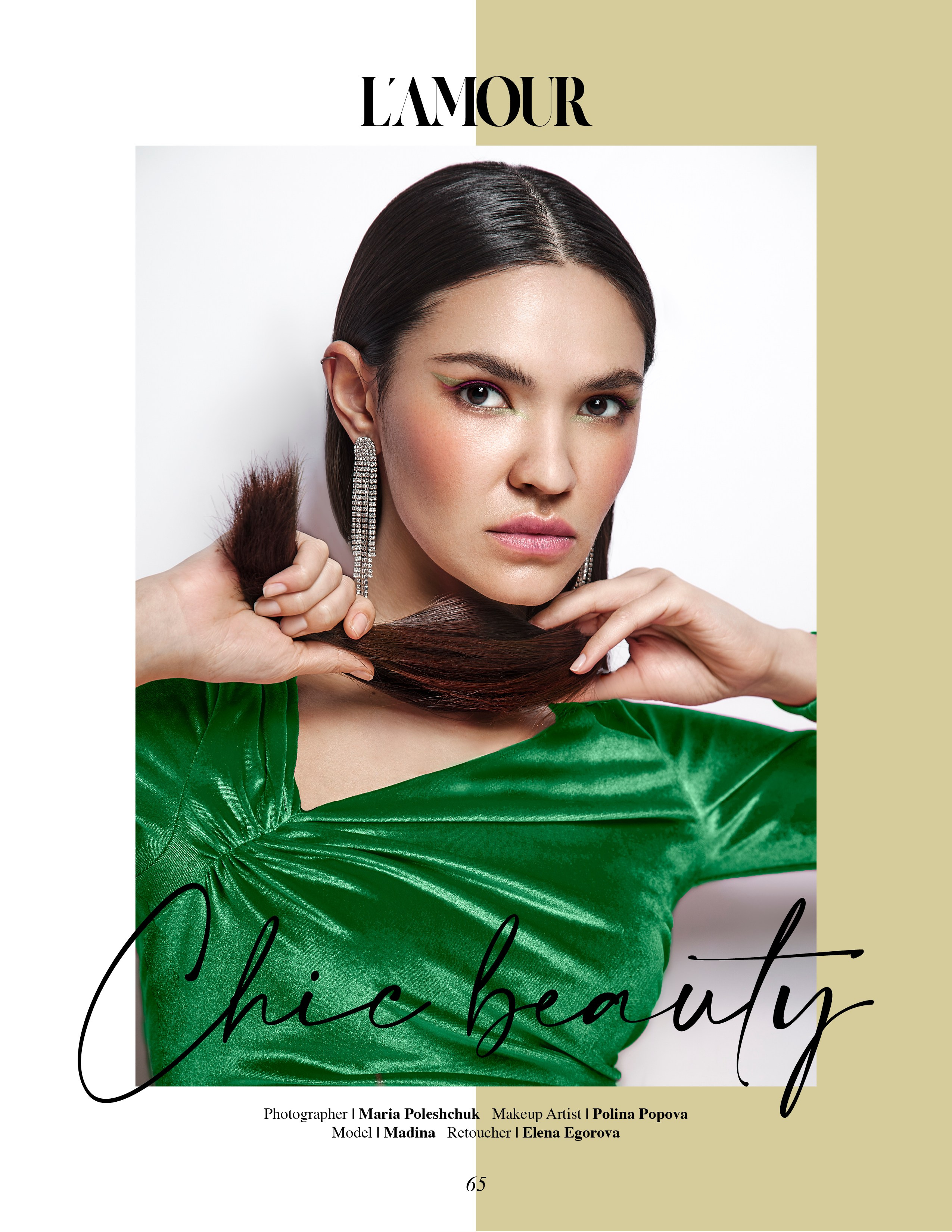 “Chic beauty”, editorial for L’AMOUR MAGAZINE. Maria Poleshchuk, commercial photographer in Sydney