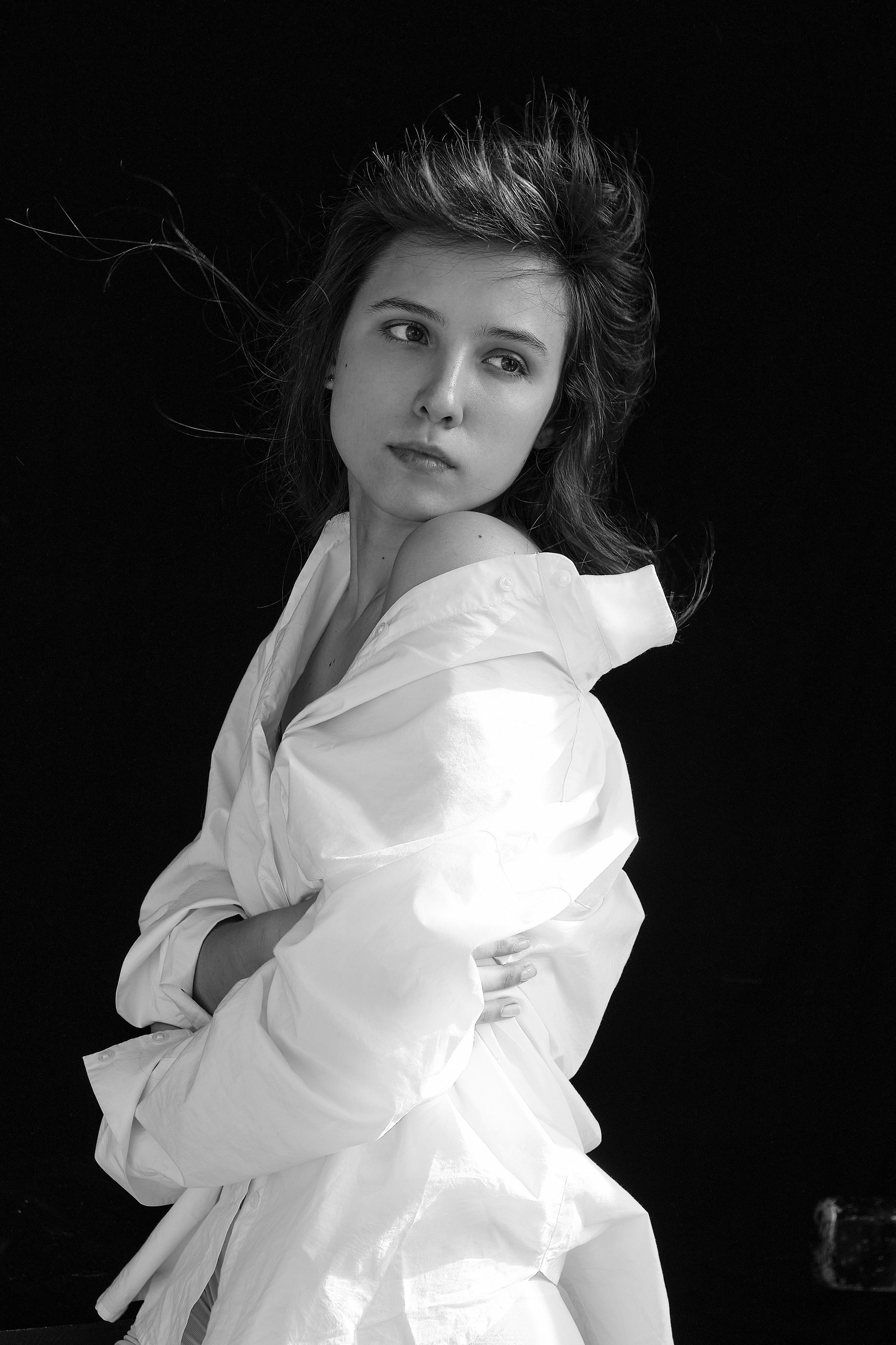 Ия, черно-белый портрет