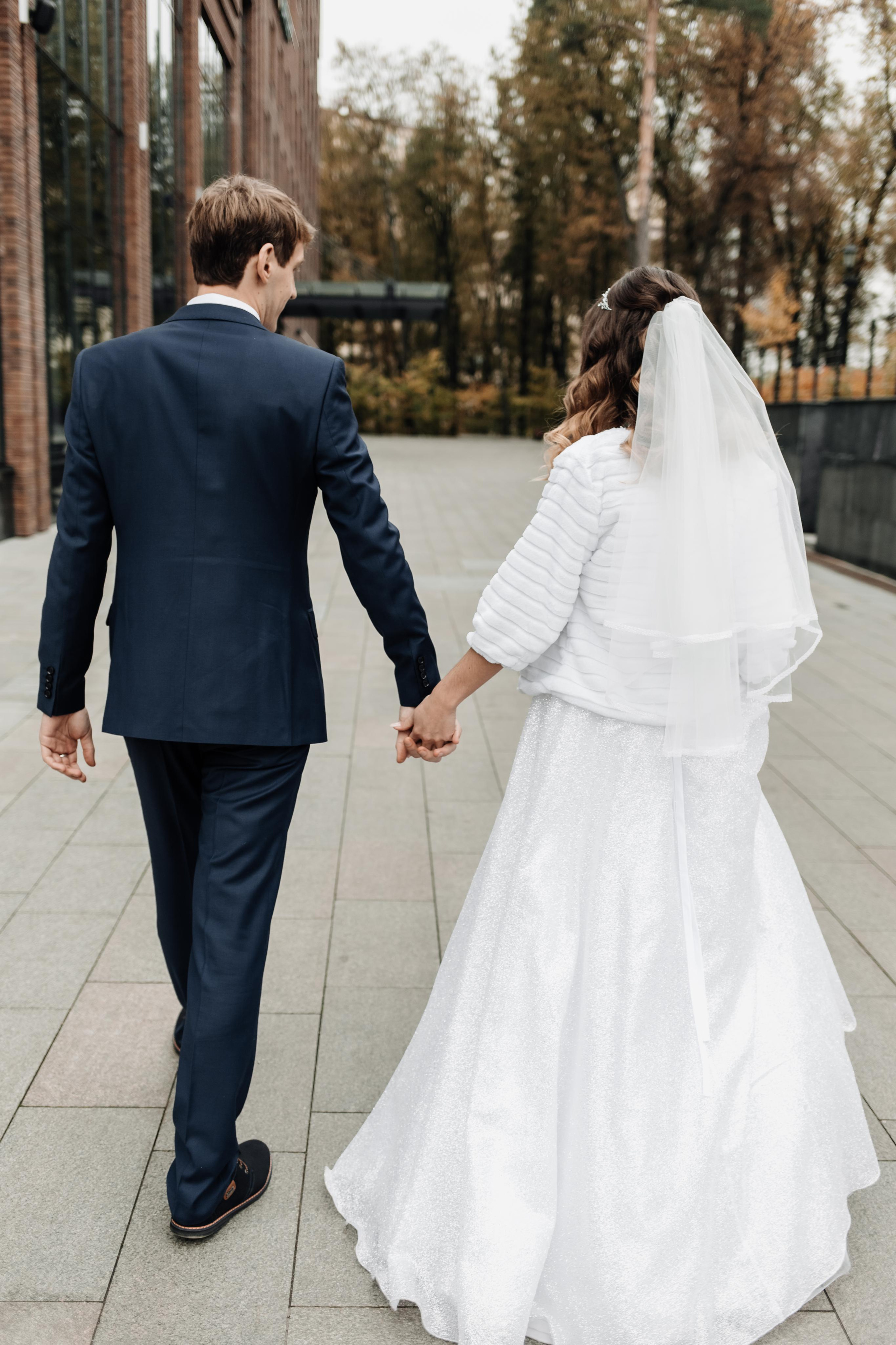 Свадебная фотосессия осенью в парке