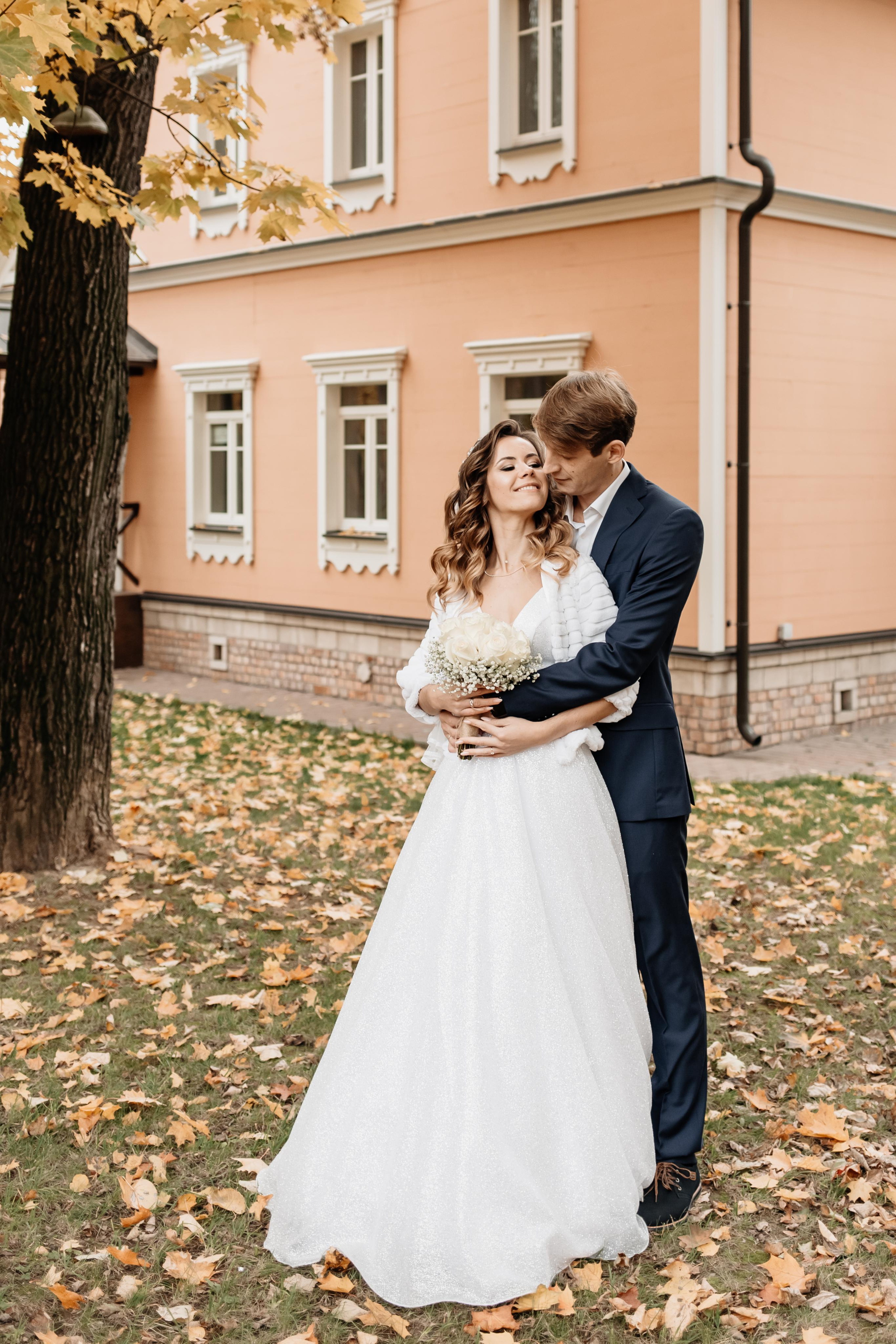 Свадебная фотосессия осенью в парке